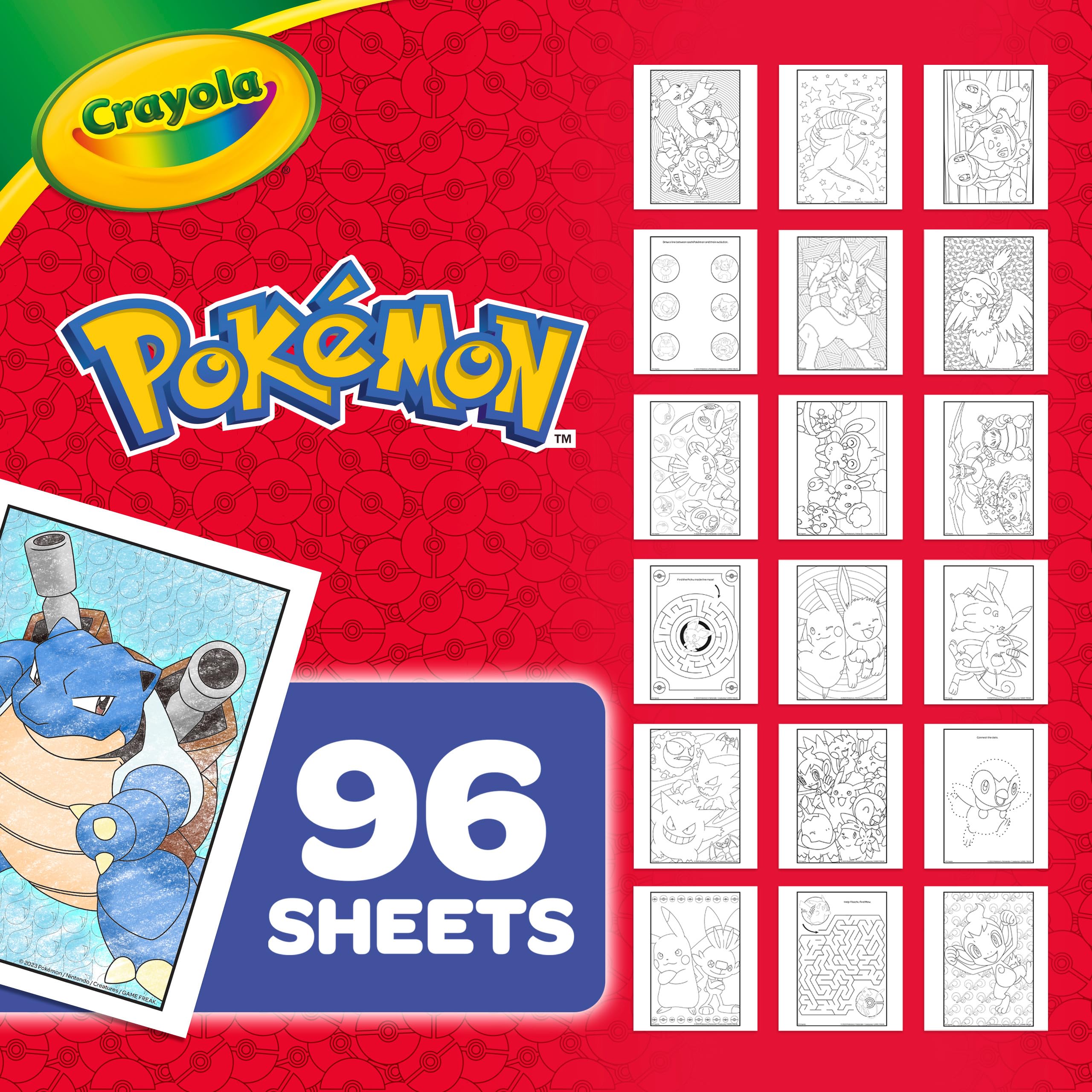 CRAYOLA Pokémon 96-Page Coloring Book with Sticker Sheet 3