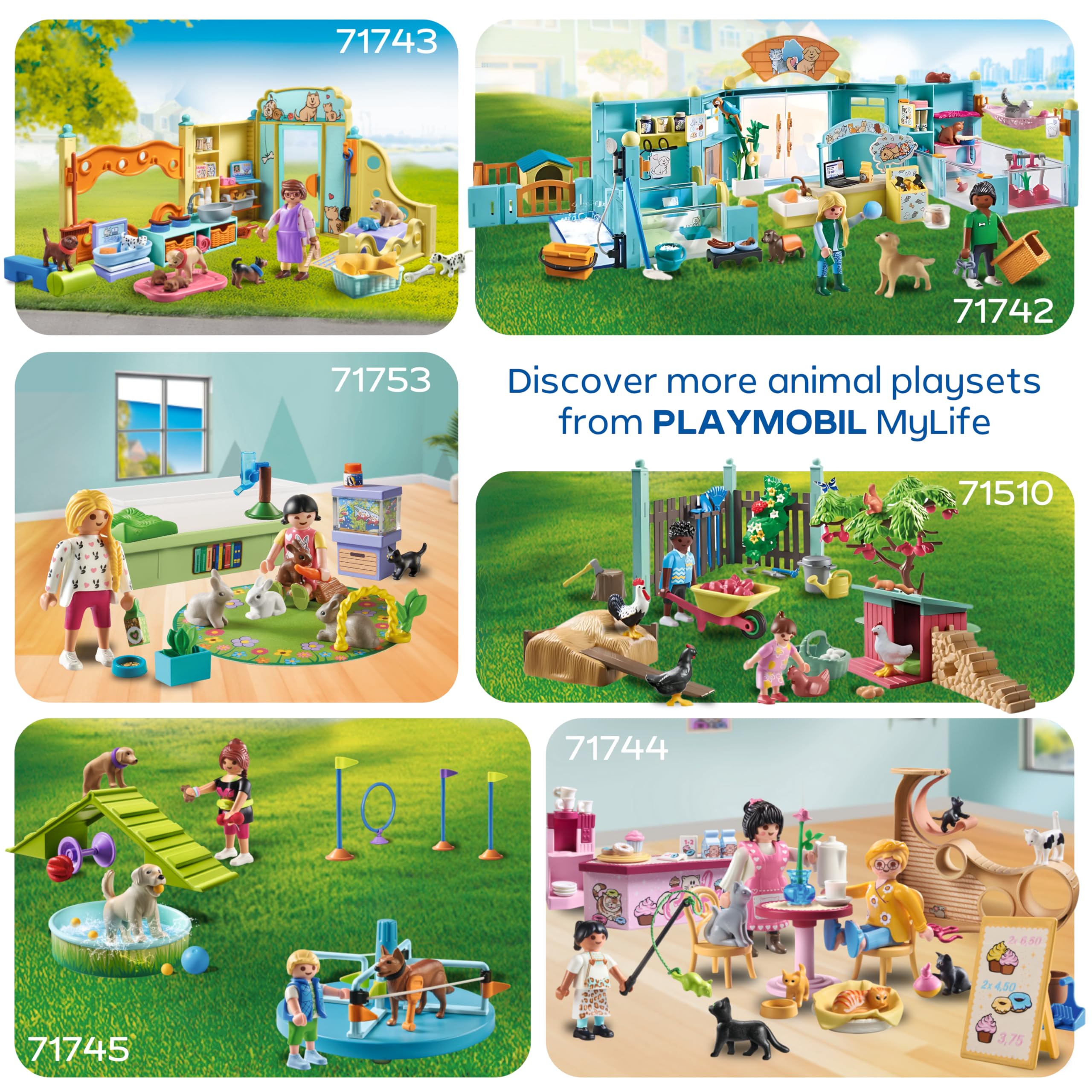 Playmobil My Life Family with Rabbits Playset - Animal Figures for Kids 4+ 7