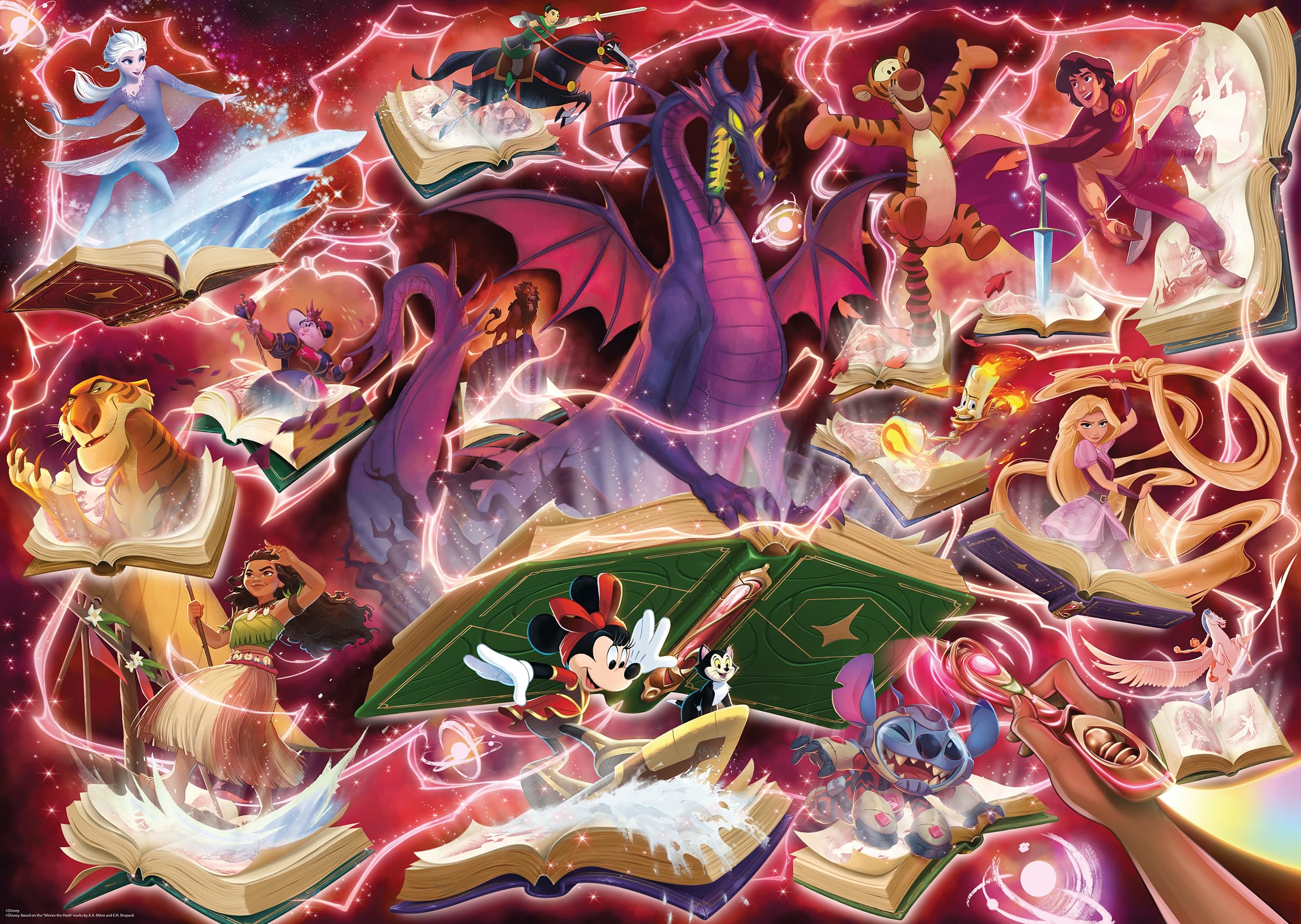 Ravensburger Disney Lorcana Glimmers of the Realm - Ruby 1000 Piece Jigsaw Puzzle | 70x50cm