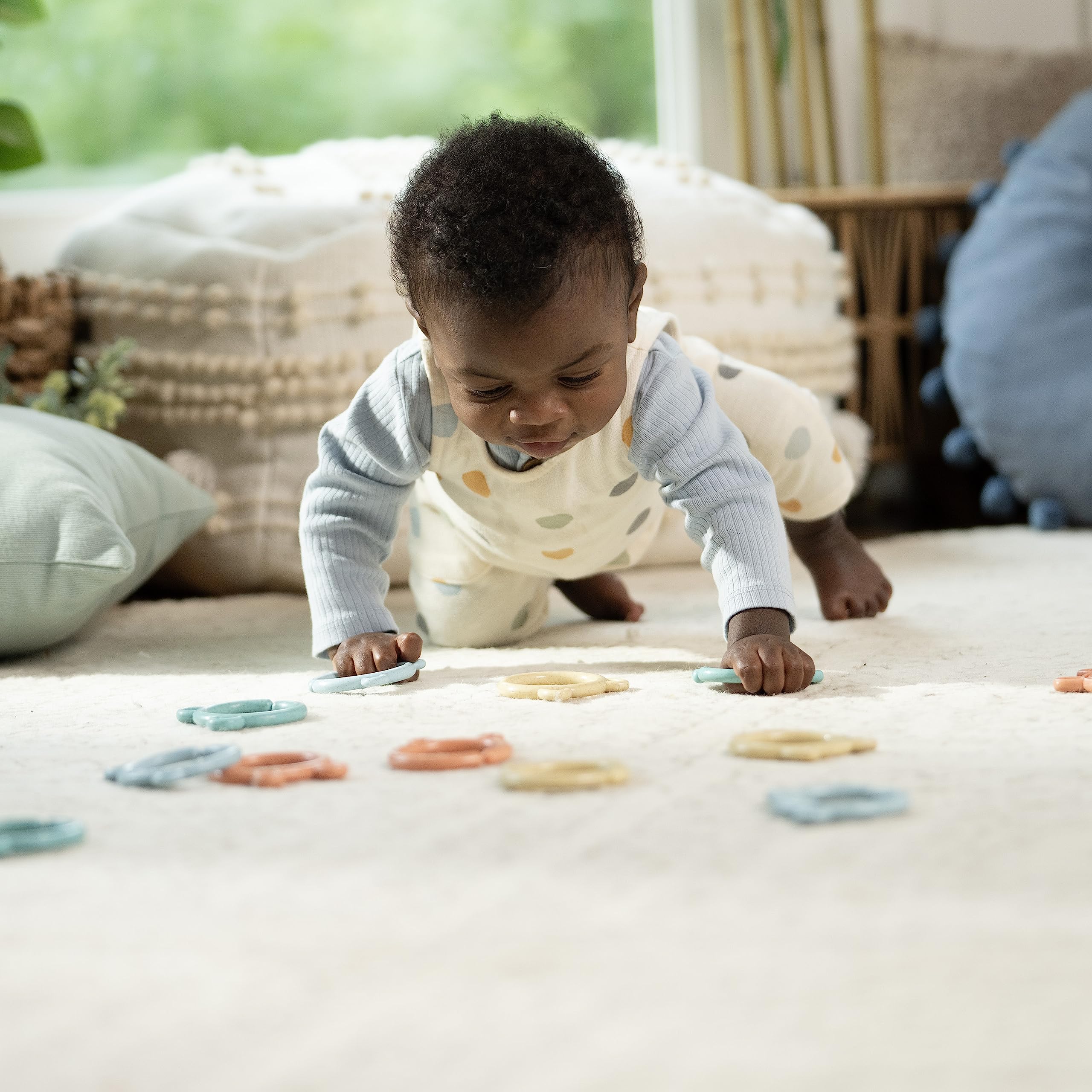 Ingenuity Sheppy's Squad Toy Links for Newborn and Up | 12 Links | Plant-Based Plastic 6