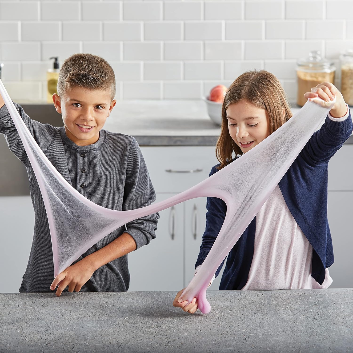 Elmer's Colour Slime Kit - Washable Slime Making Kit with Pink & Purple Glue, Magical Liquid Activator 10