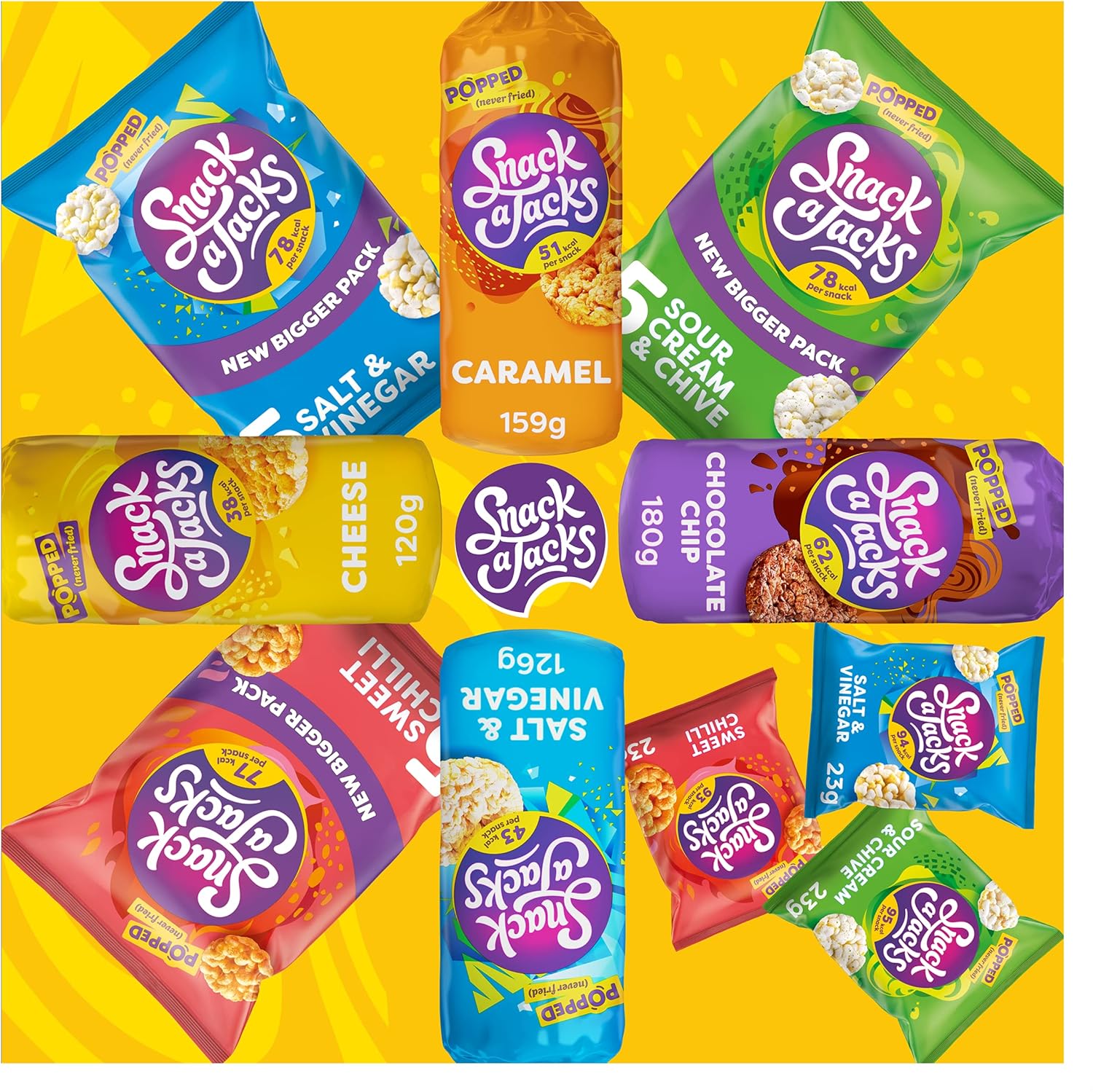 Snack a Jacks Salt & Vinegar 5 x 19g Rice & Corn Cakes 7