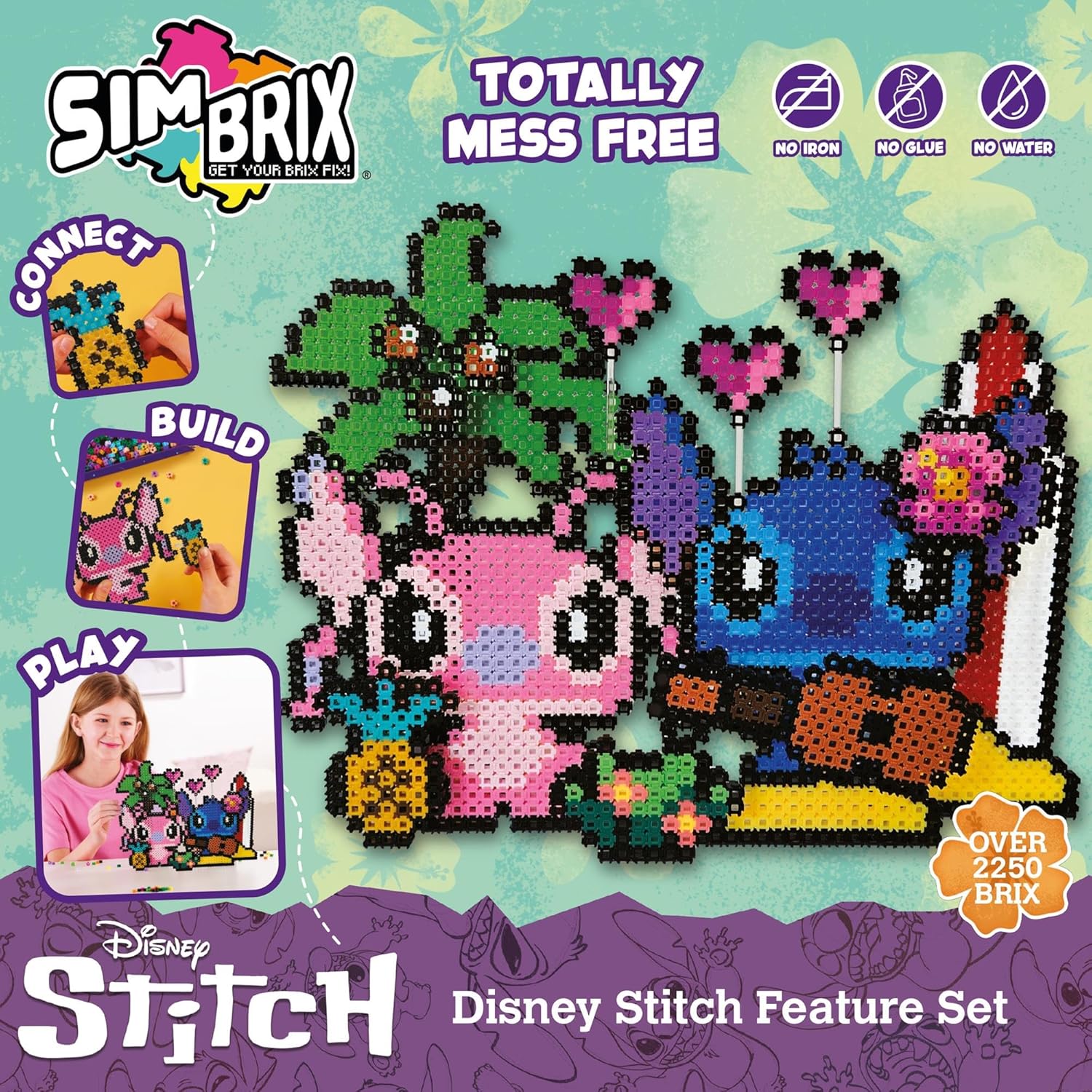 Simbrix Connect & Wow 08325 Lilo & Stitch Feature Pack - 2250+ Piece Building Set for Kids 5+ 8