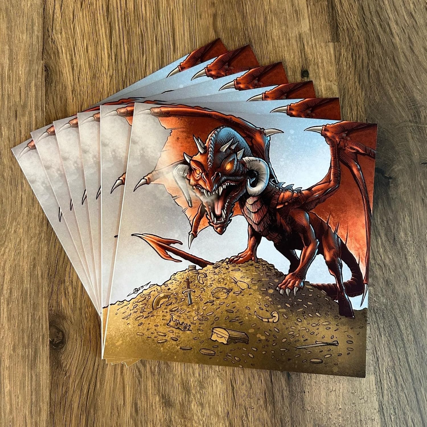 Loke RPG-Grußkarten, 12er-Pack – Illustrierte Karten mit Drachen- und Würfeldesigns für Tabletop-Gamer 4