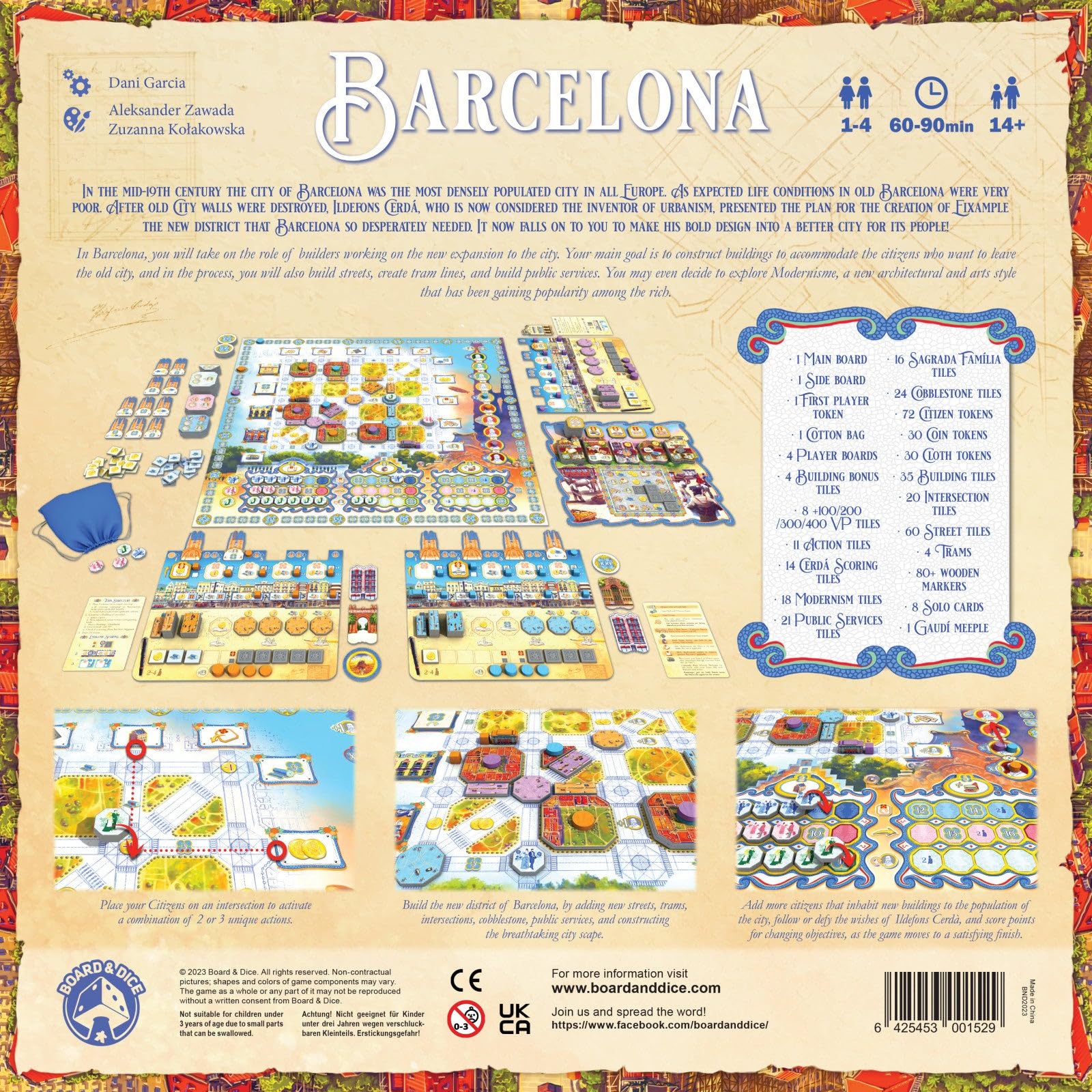 Board & Dice Barcelona Strategy Board Game | Ages 14+ | 1-4 Players | 60-90 Min