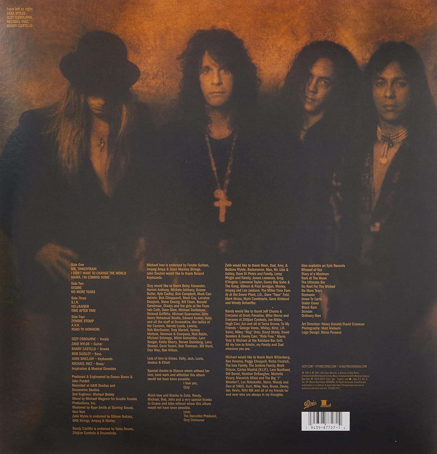 Ozzy Osbourne - No More Tears VINYL 5