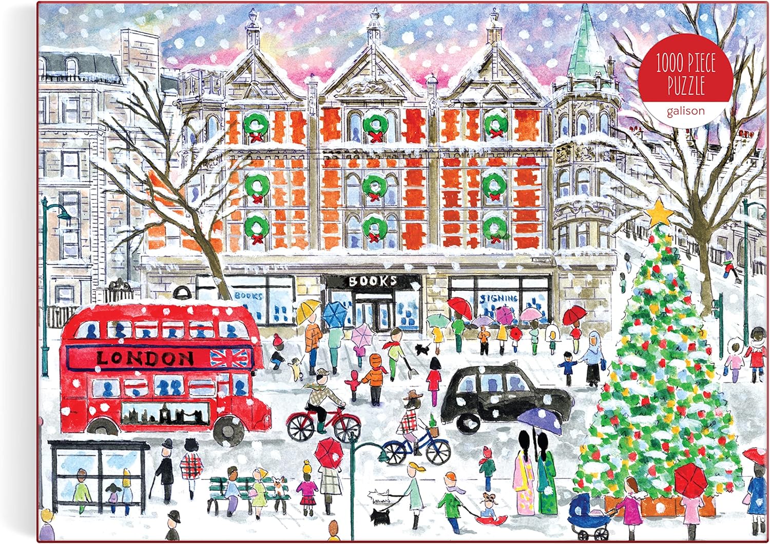 Galison Michael Storrings Christmas in London 1000 Piece Jigsaw Puzzle 5