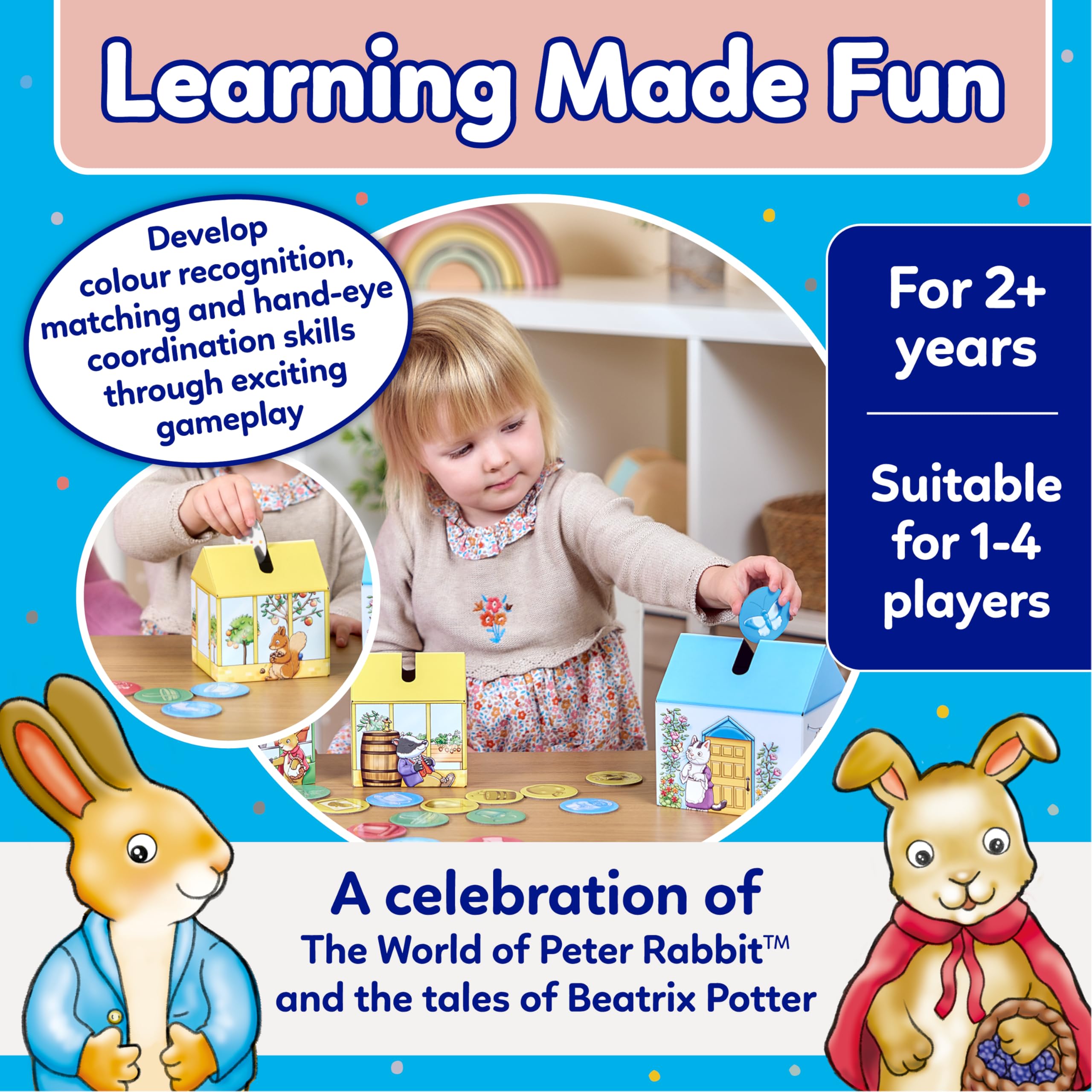 Orchard Toys Peter Rabbit Posting Game - 3D Matching & Colour Recognition Game for Toddlers 6