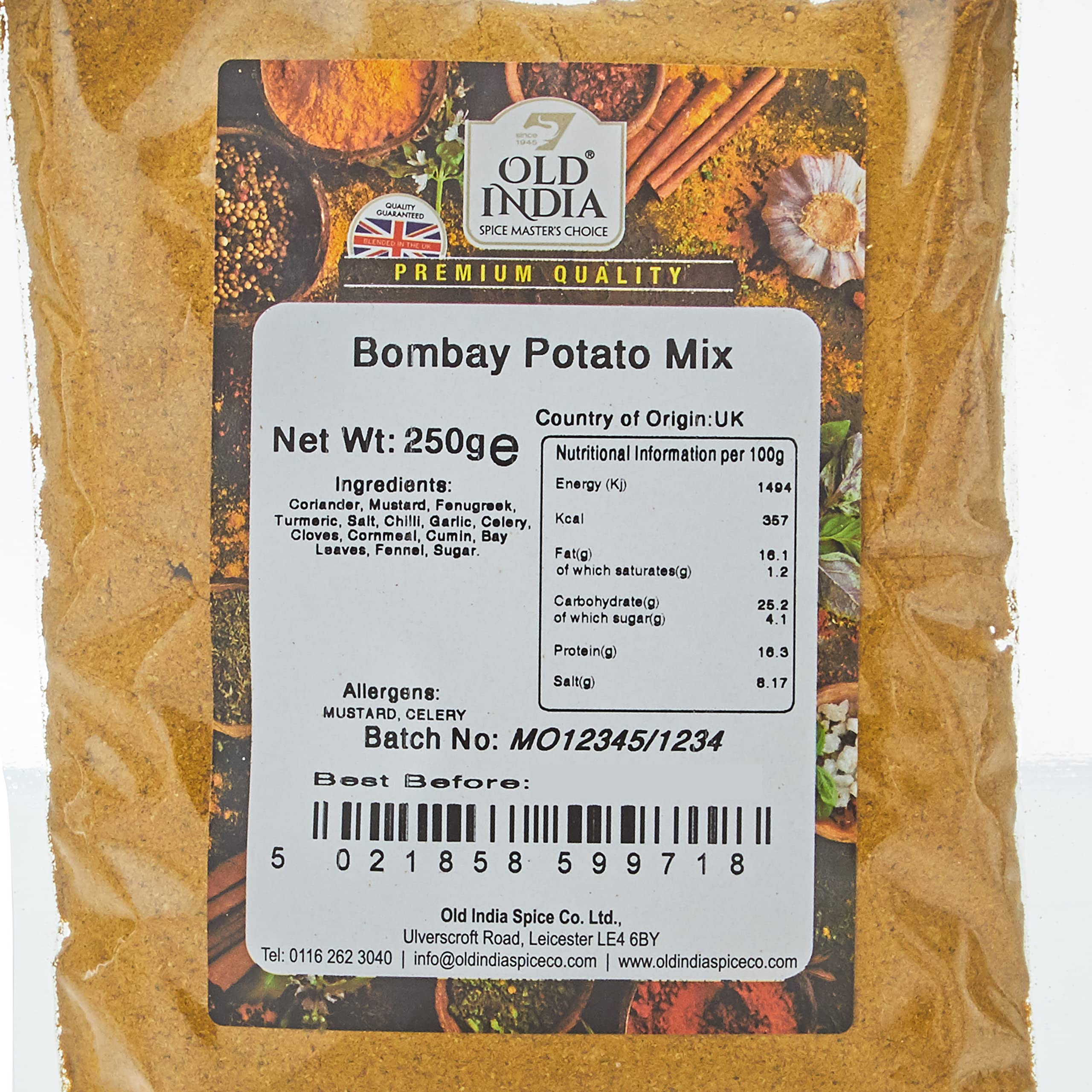 Old India Bombay Potato Mix Indian Seasoning | 250g Natural & GMO Free Spice Blend 2