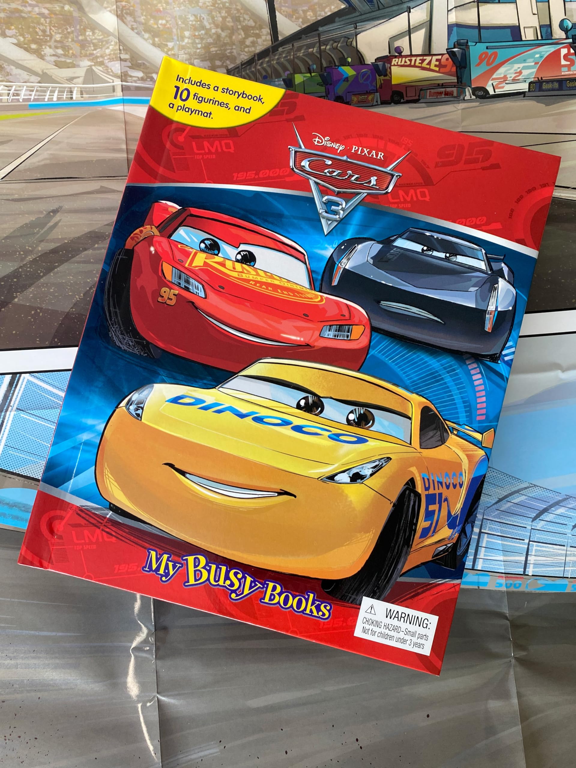 Phidal Disney / Pixar Cars 3 My Busy Book - Storybook, 10 Figurines, Playmat | Kids Edition 6
