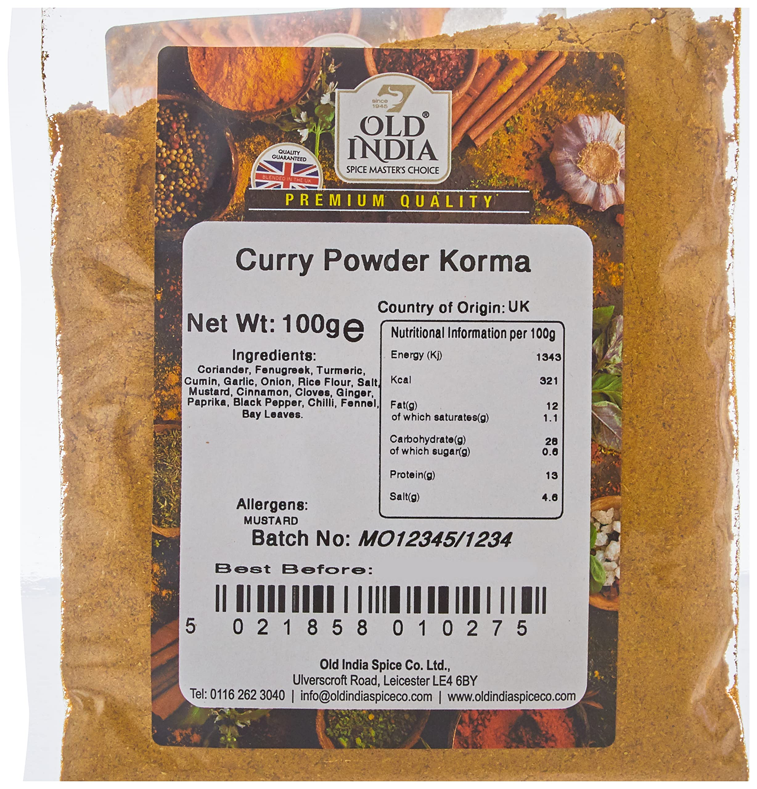 Old India Korma Curry Powder 100g - Natural Indian Seasoning Blend 3