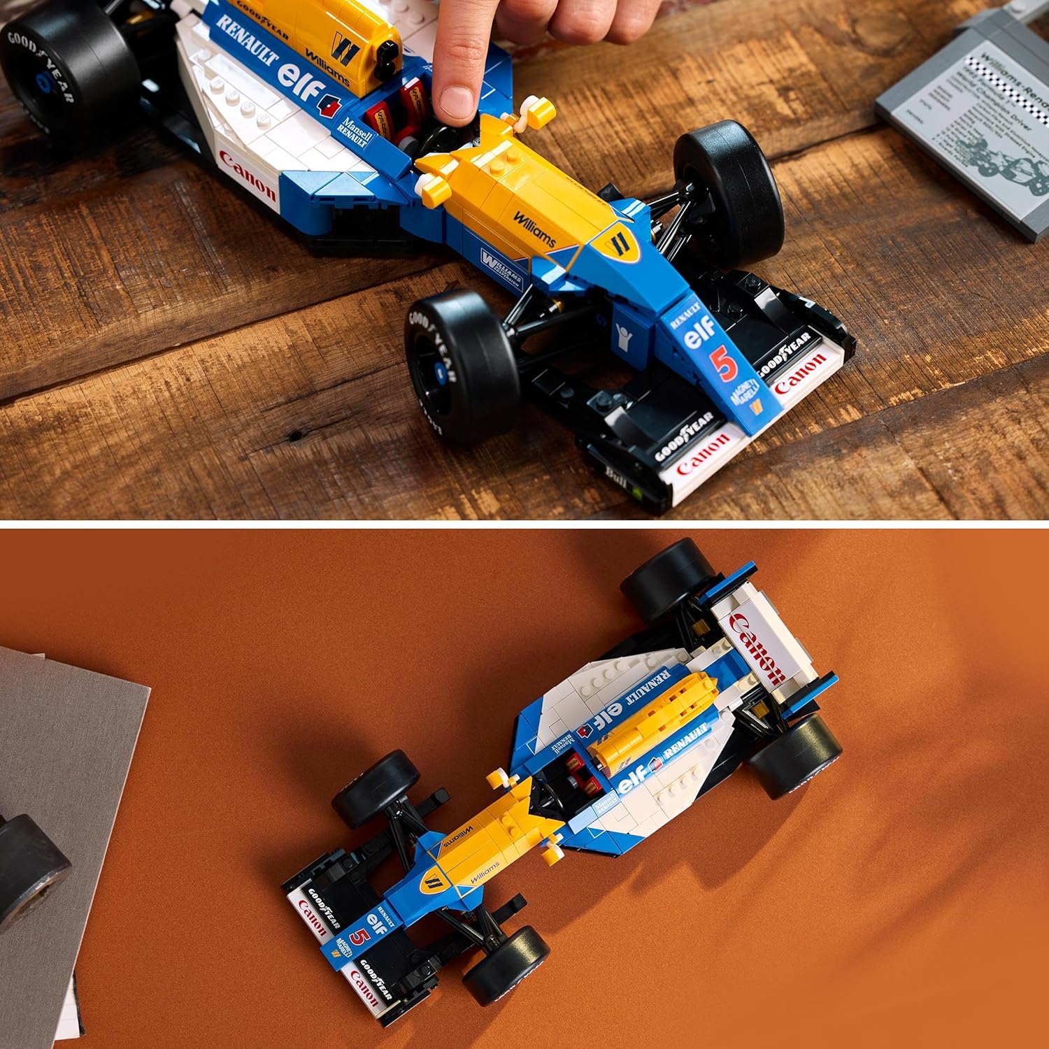 LEGO Icons Williams Racing FW14B & Nigel Mansell F1 Car Model Set - 799-Piece Building Kit for Adults 19