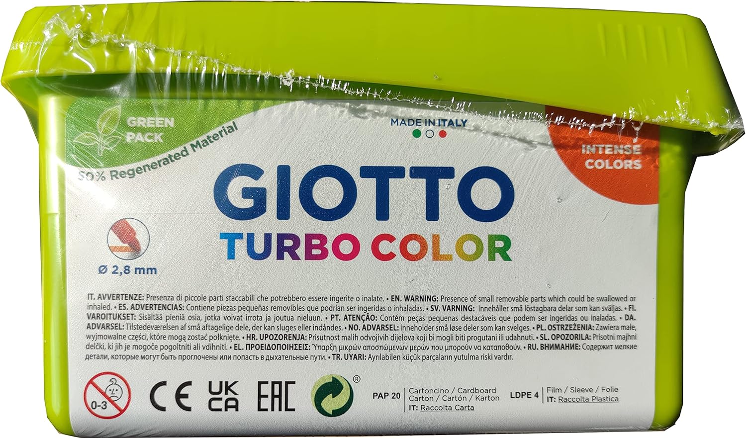 GIOTTO Turbocolor Felt Tip Pens - 144 Pack Fine Tip 2.8mm, Assorted Colours 6