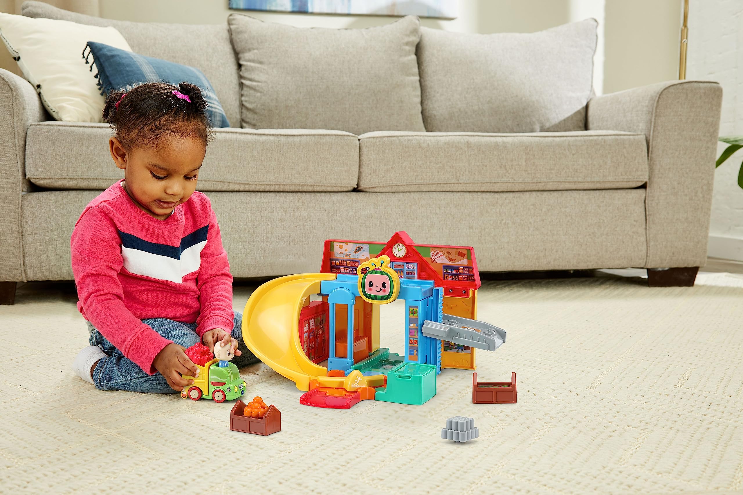 VTech CoComelon Toot-Toot Drivers Cart Racers Grocery Store Track Set - Interactive Play for Ages 18 Months to 5 Years 6