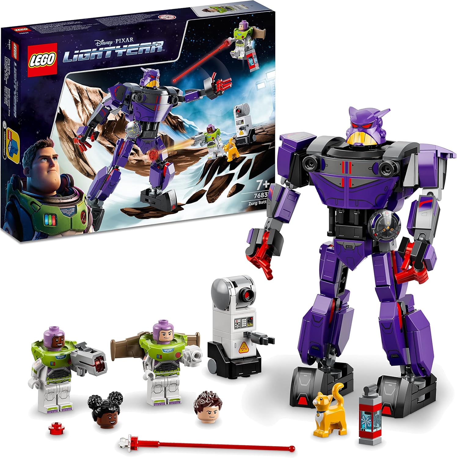 LEGO 76831 Disney and Pixar’s Lightyear Zurg Battle Buildable Robot Toy - 261-Piece Set for Ages 7+