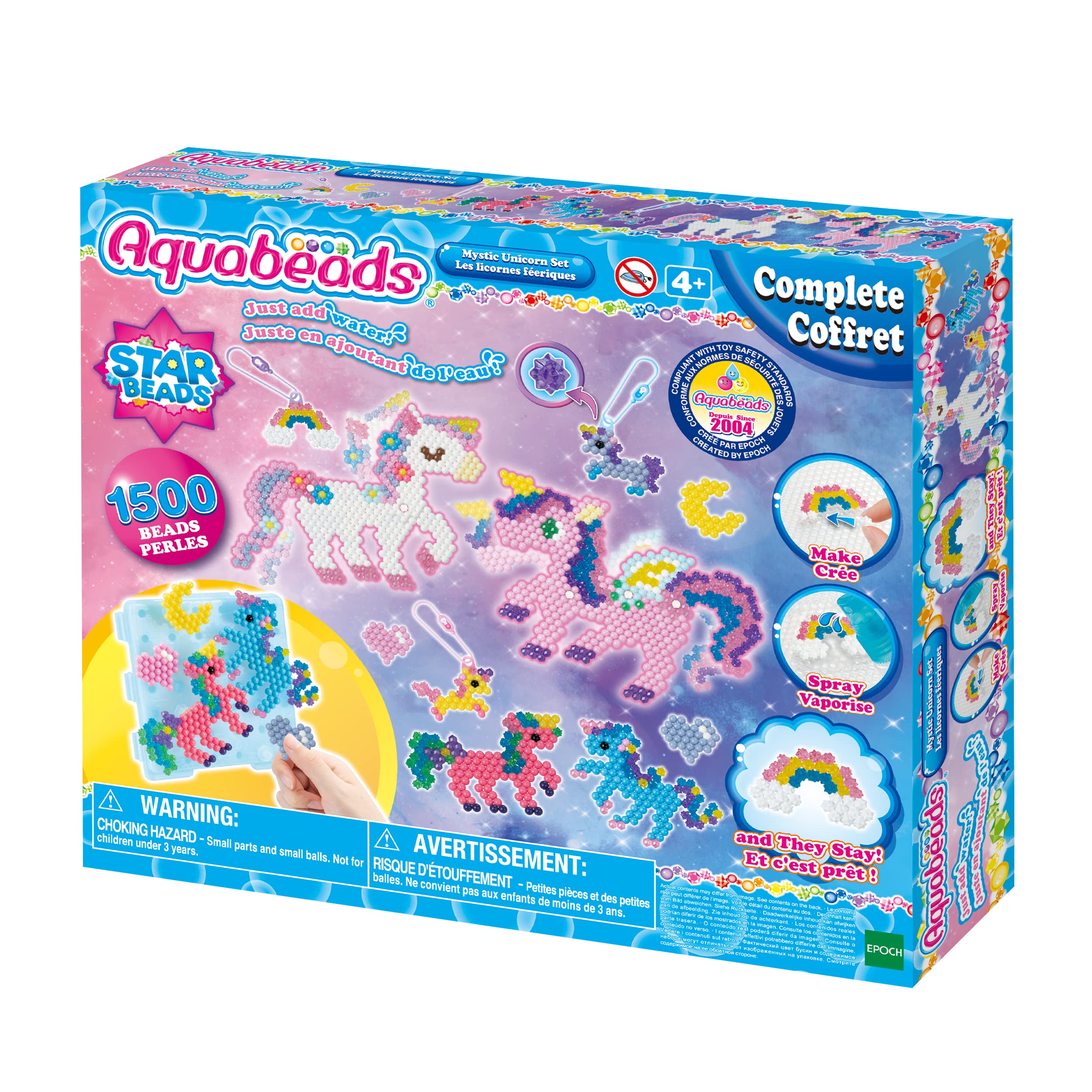 Aquabeads Mystic Unicorn Set Jewellery-Making & Beadwork Kit | 1500+ Beads in 24 Colors | Ages 4+