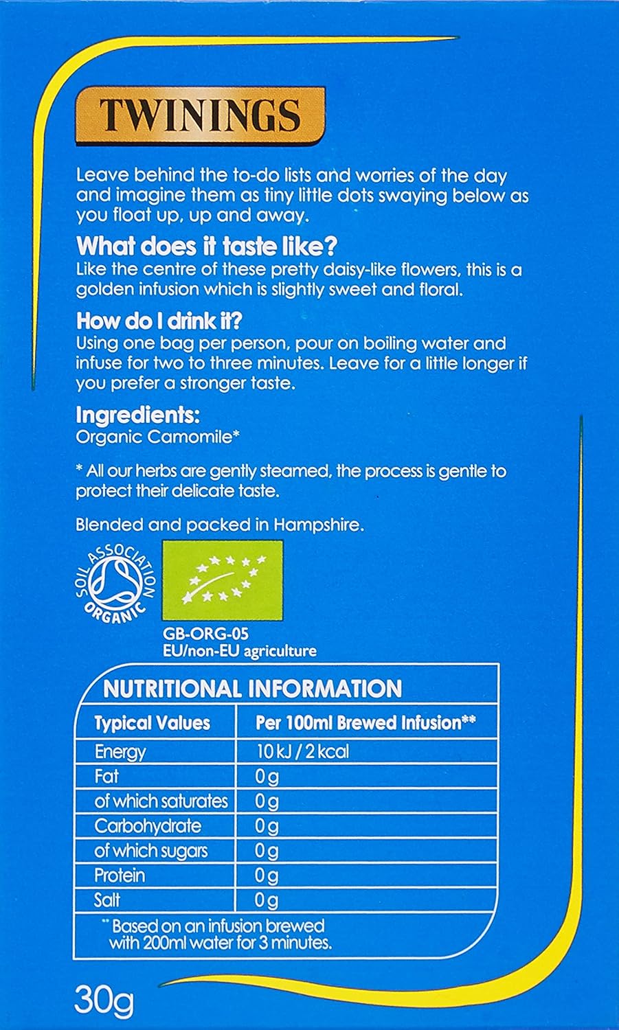 Twinings Bio-Kamille x20 Teebeutel, 30 g 7