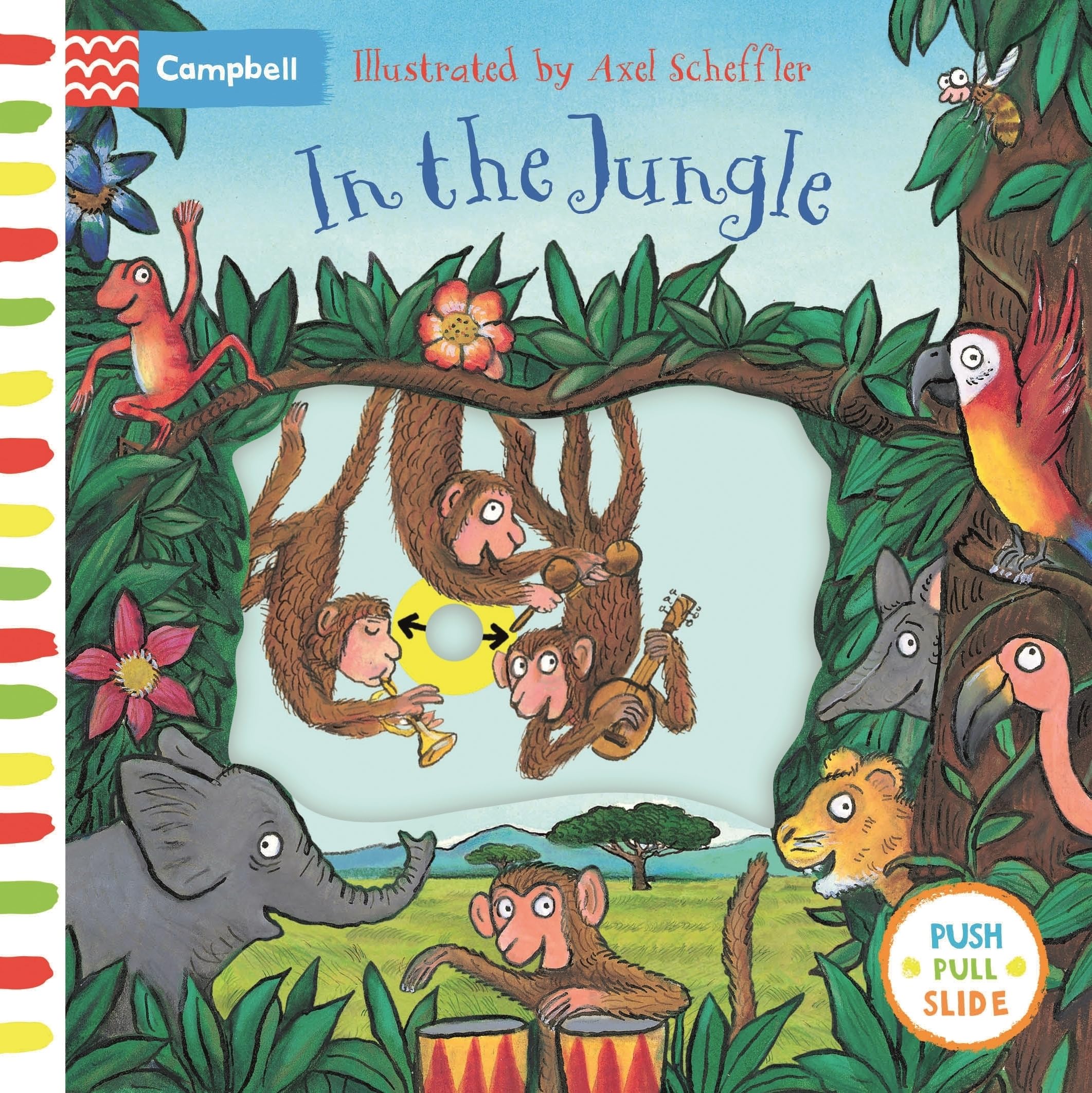 Campbell Books In the Jungle: A Push, Pull, Slide Book | Board Book | Ages 1-2 1