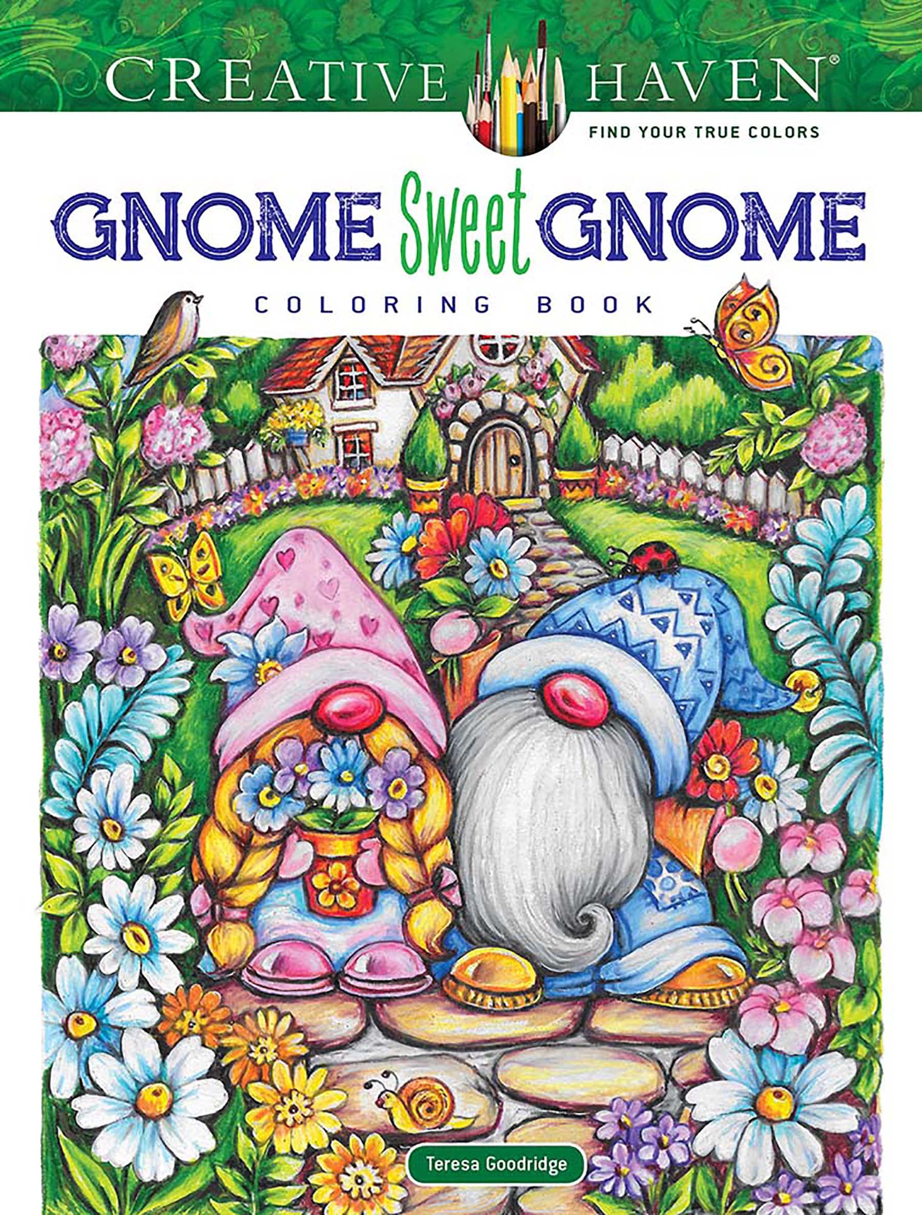 Dover Creative Haven Gnome Sweet Gnome Coloring Book | Intricate Designs | Perforated Pages 1