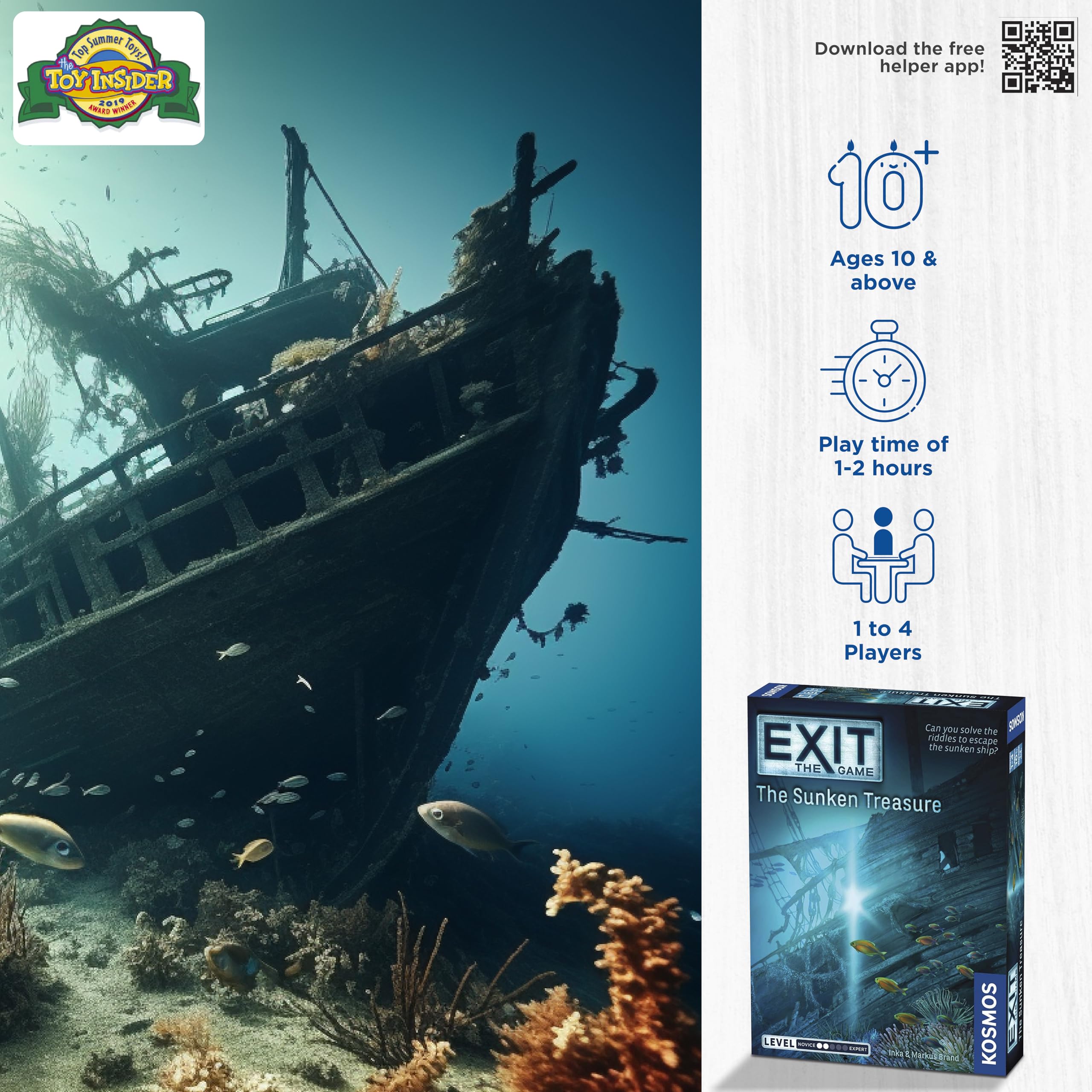 Thames & Kosmos EXIT: The Sunken Treasure – Beginner Level Escape Room Board Game for 1-4 Players 5