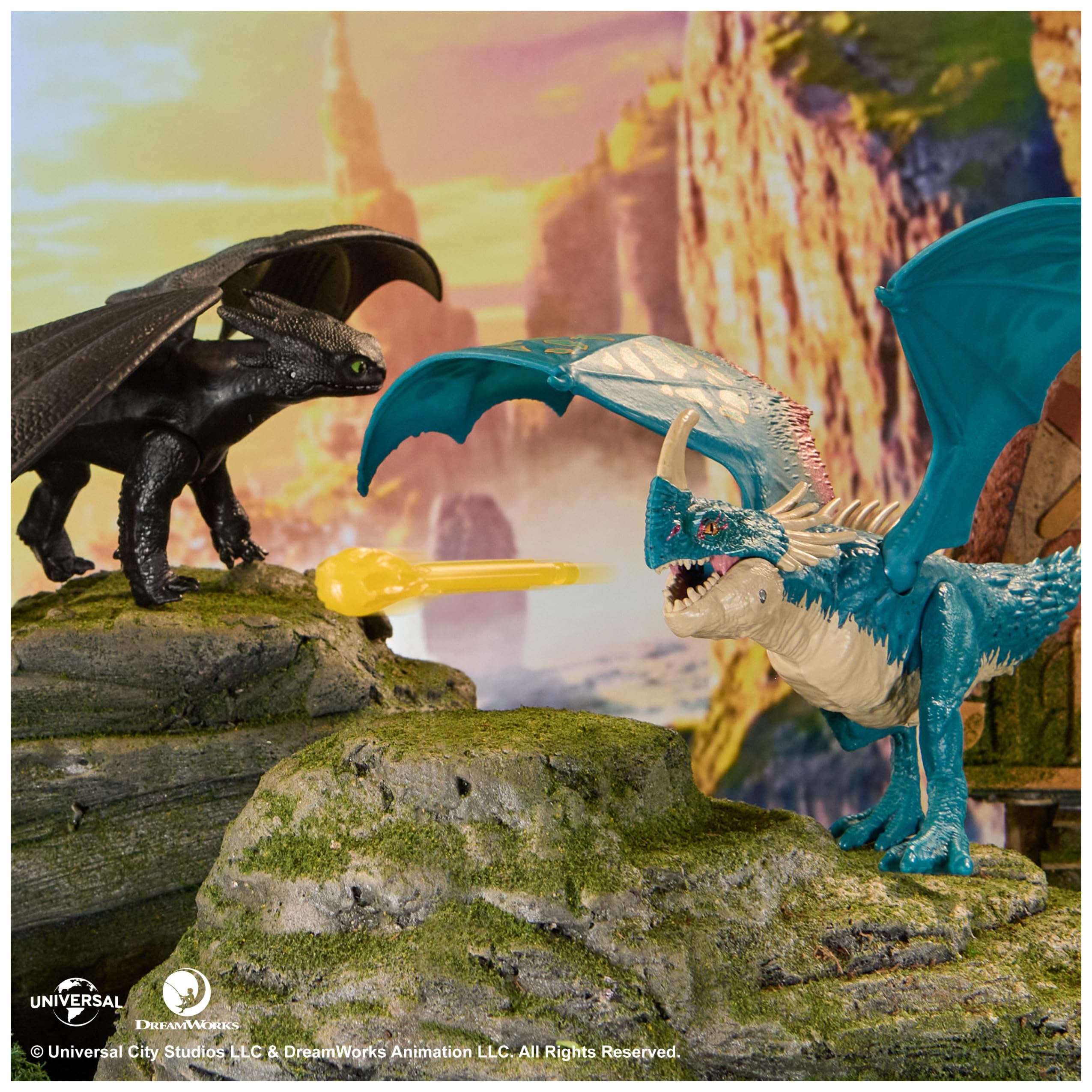 Dreamworks Dragons Battle Dragons Fire Blast Deadly Nadder - 10" Action Figure with Fire Projectile 8