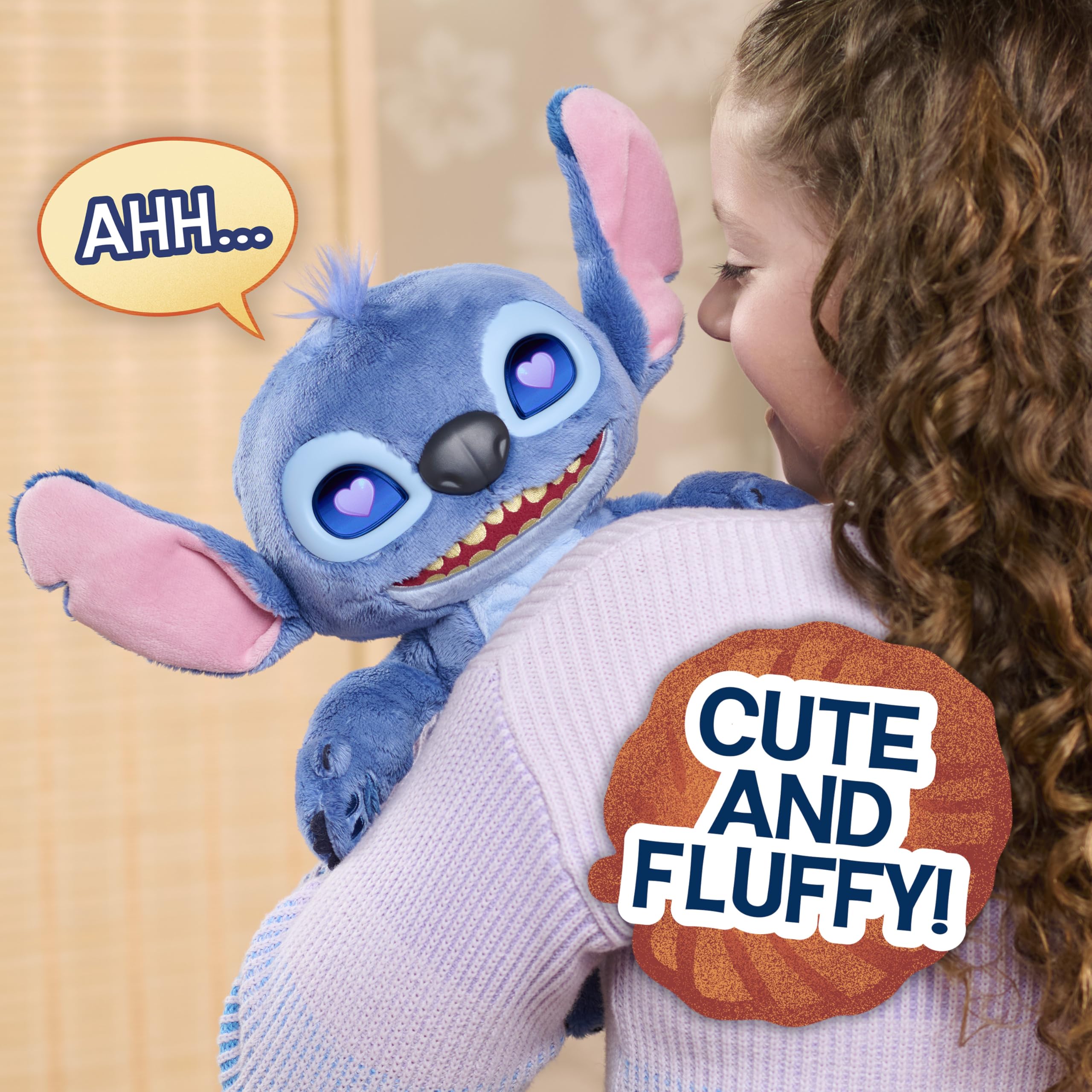 Just Play – Viele Stimmungen mit Stitch-Plüschtier – Interaktive leuchtende Augen und Geräusche, ab 3 Jahren 3