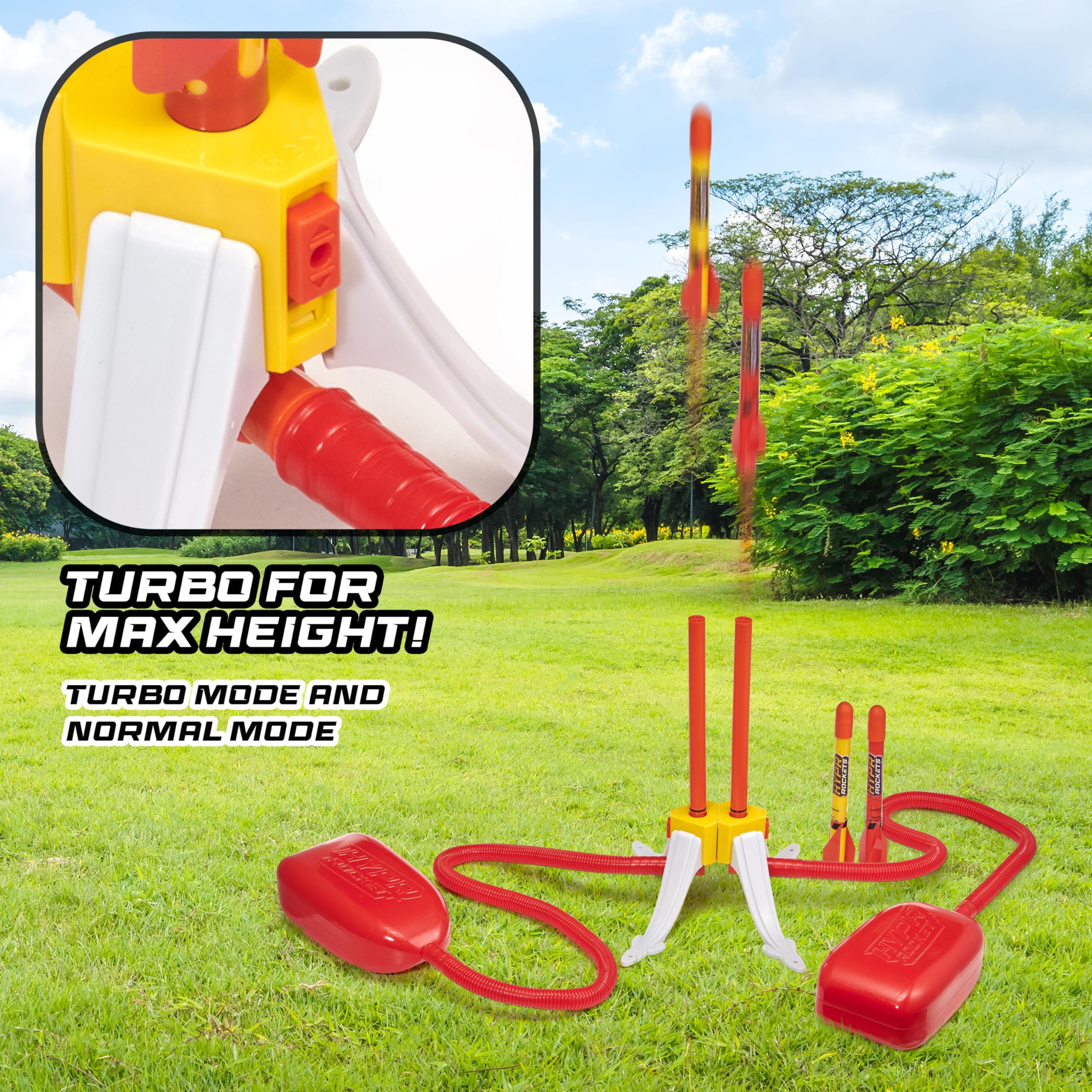 WOW! STUFF HYPR Duelling Battle Rocket - Outdoor Stomp Rocket Playset for Kids 5+ 11