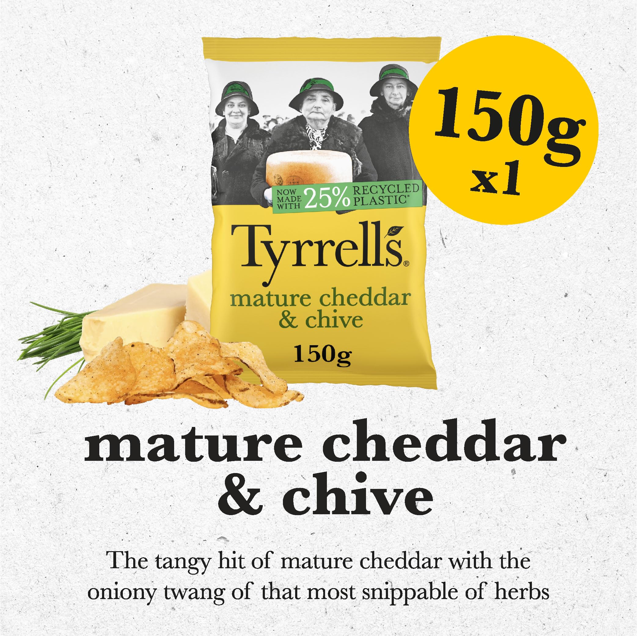 Tyrrells Handgekochte Chips mit reifem Cheddar und Schnittlauch, 150 g 5