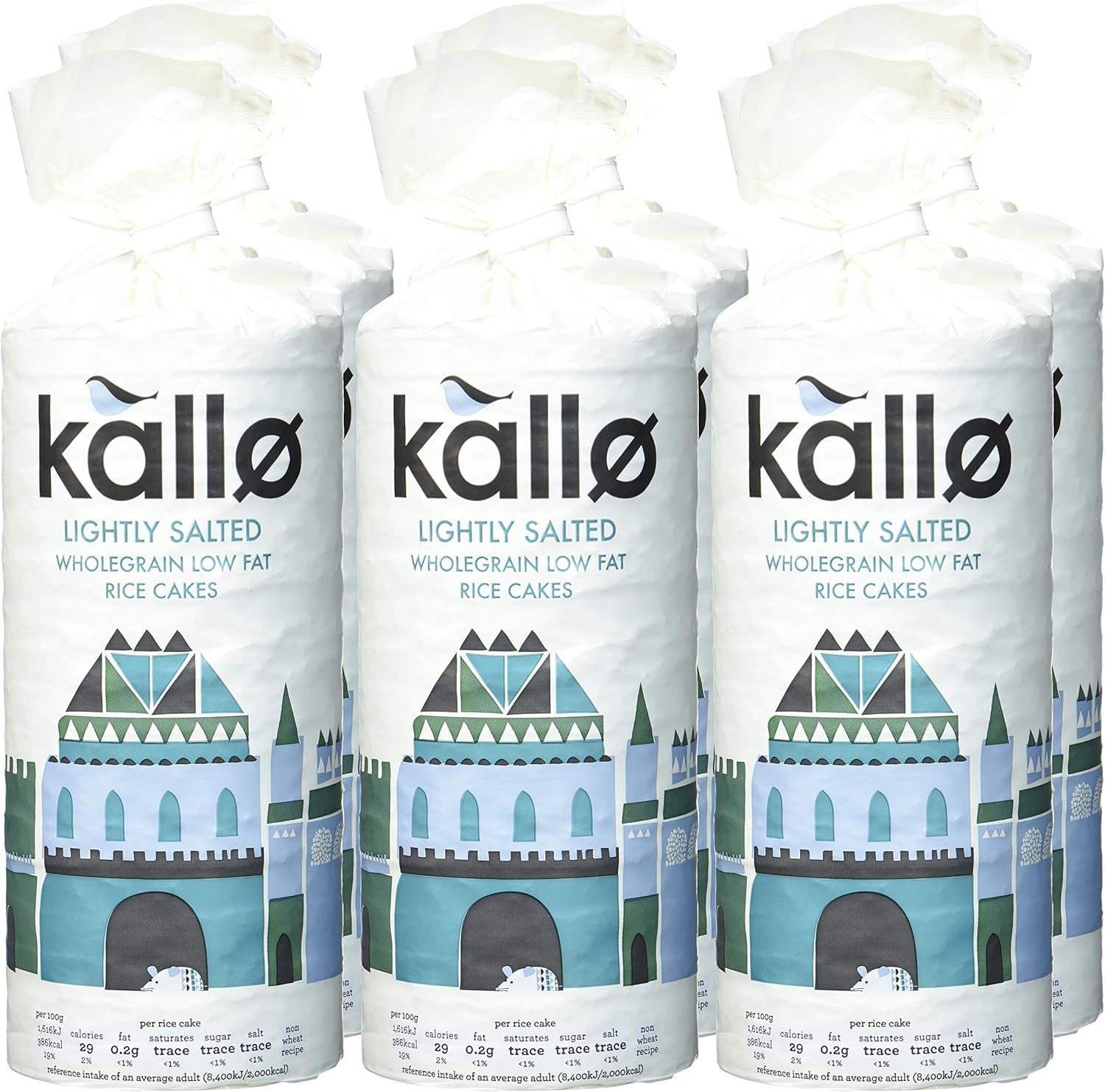 Kallo Lightly Salted Wholegrain Low Fat Rice Cakes, 12 x 130g 6