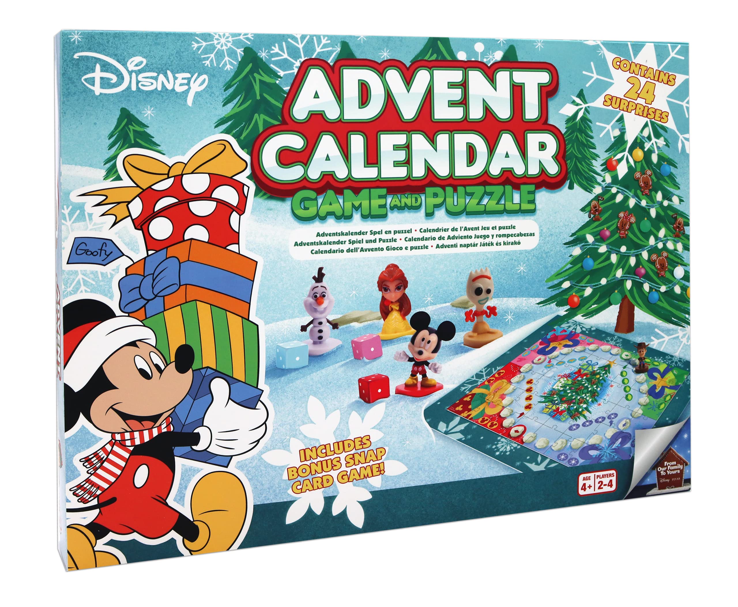 Disney Christmas Advent Calendar Board Game with 16x 3D Characters 9