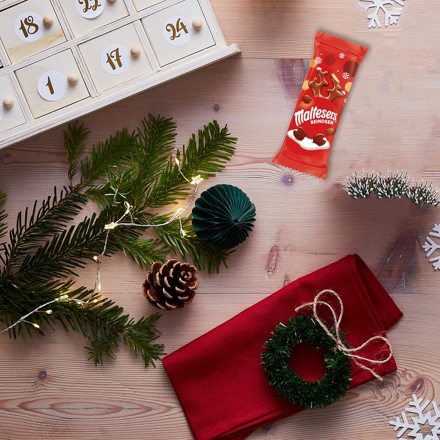 Maltesers – Weihnachtsgeschenkbox mit Rentier aus Milchschokolade, 32er-Packung, festliche Weihnachtsgeschenke 7