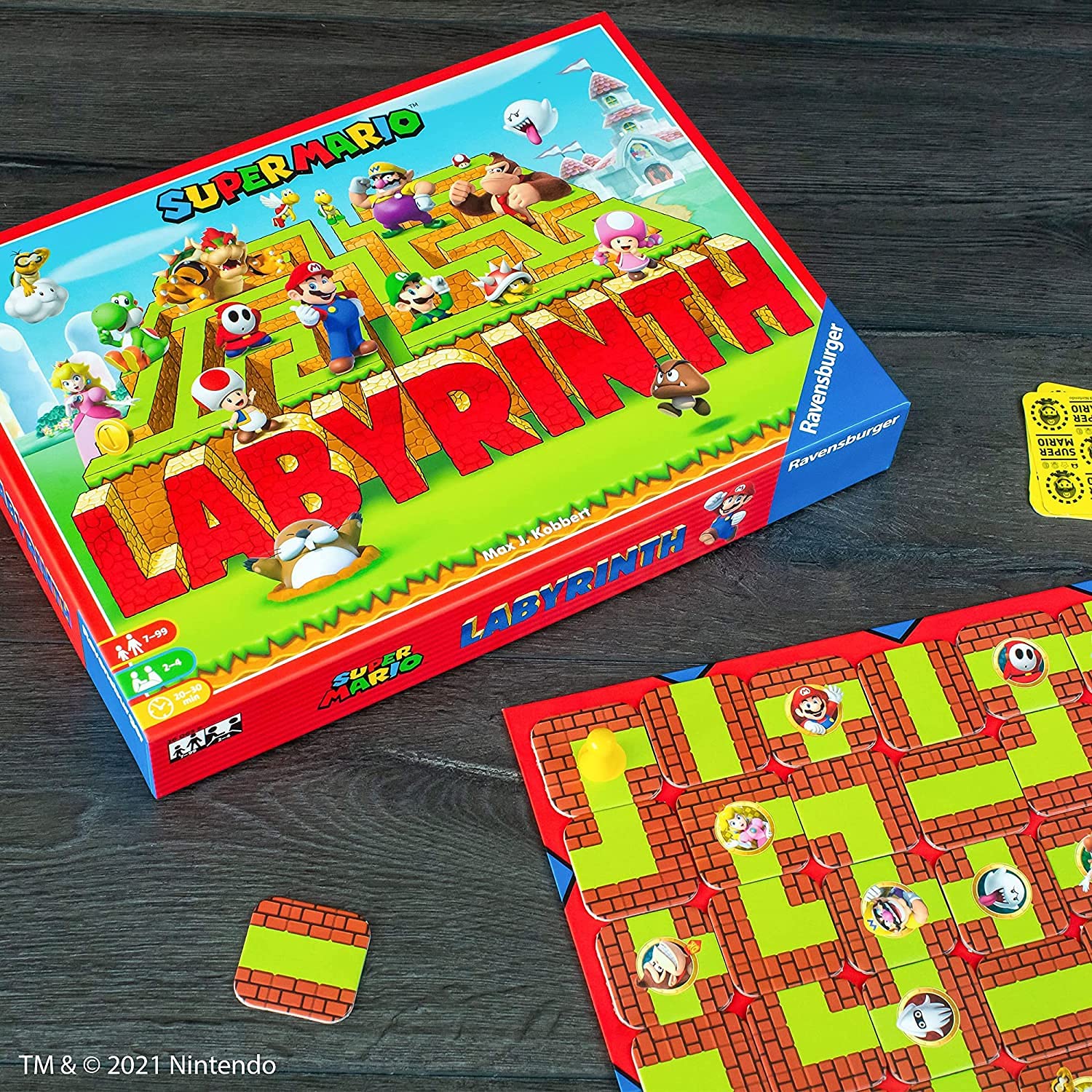 Ravensburger Super Mario Brothers Labyrinth Moving Maze Board Game for Kids & Adults, 2-4 Players, Ages 7+ 8
