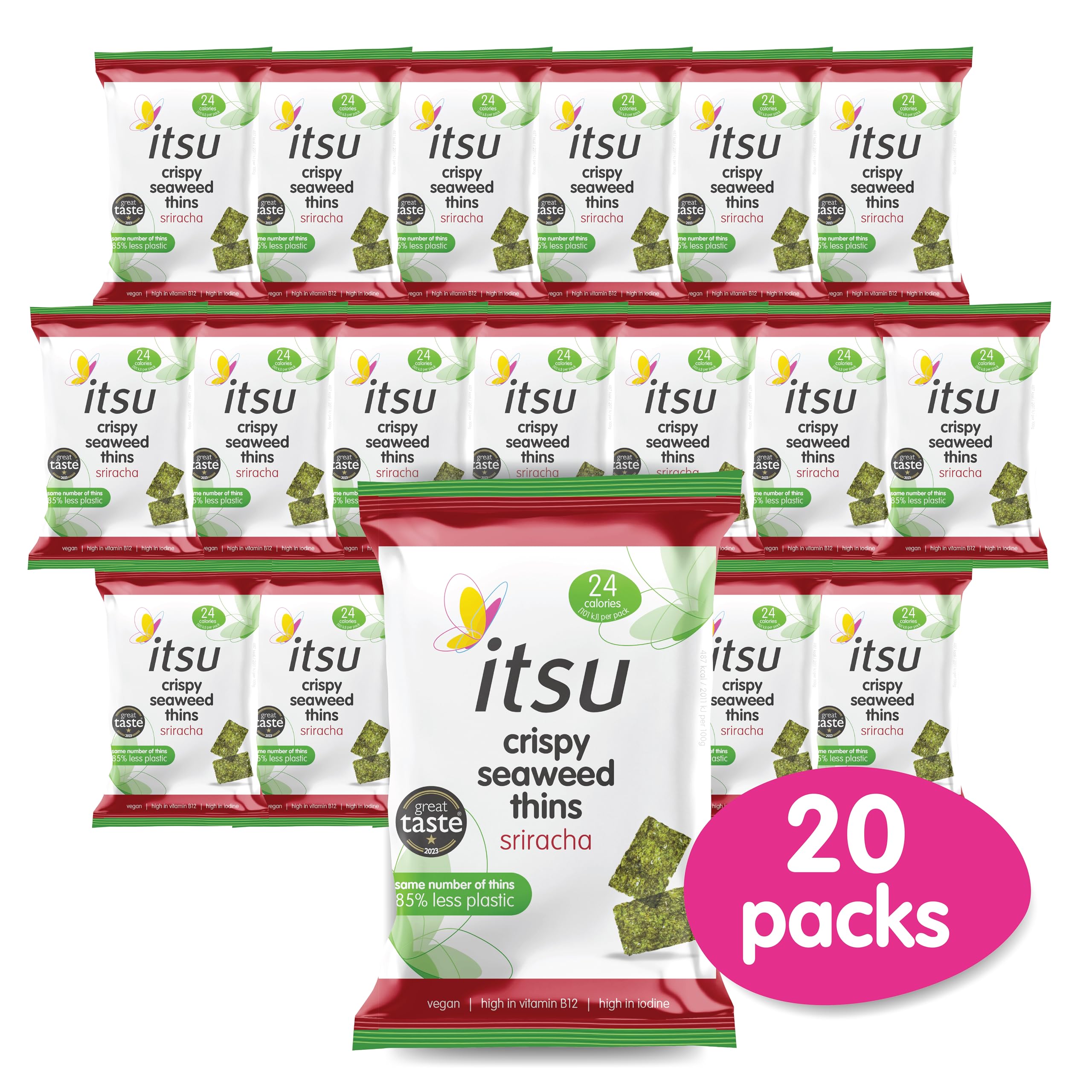 Itsu - Sriracha Crispy Seaweed Thins 5g 20 Pack 6