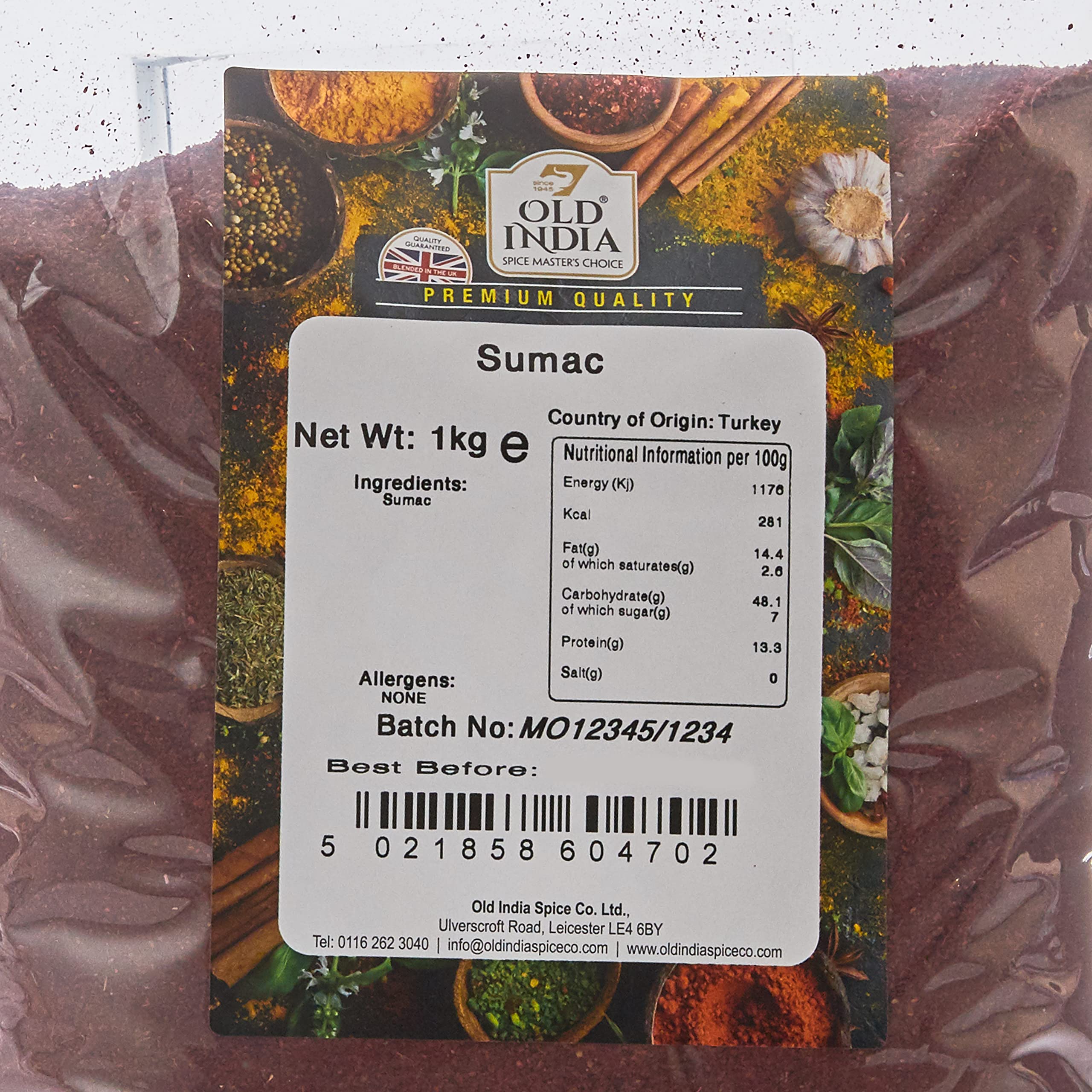 Old India Sumac - 1 kg Whole Spice | Natural & Additive Free