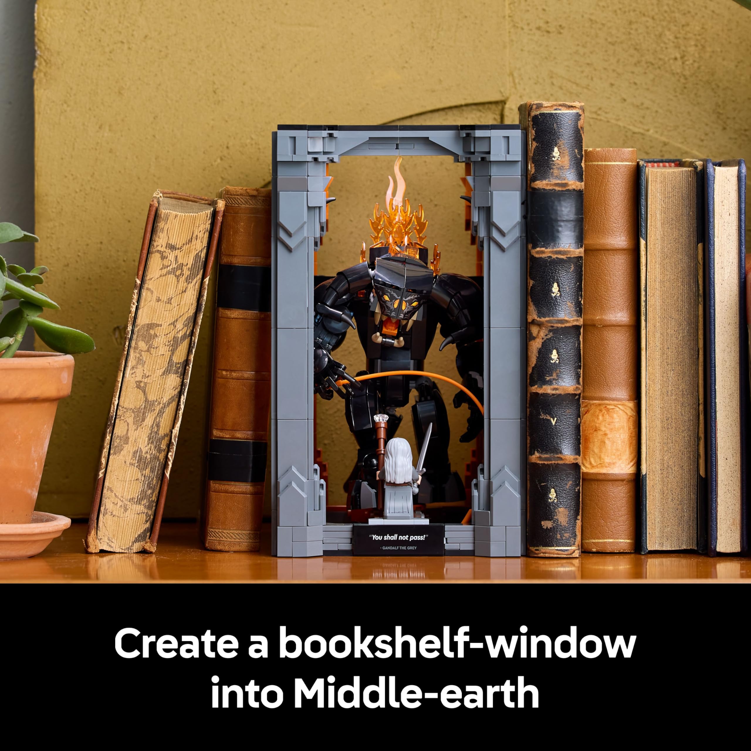 LEGO Icons The Lord of the Rings: Balrog Book Nook - Building Set for Adults 9