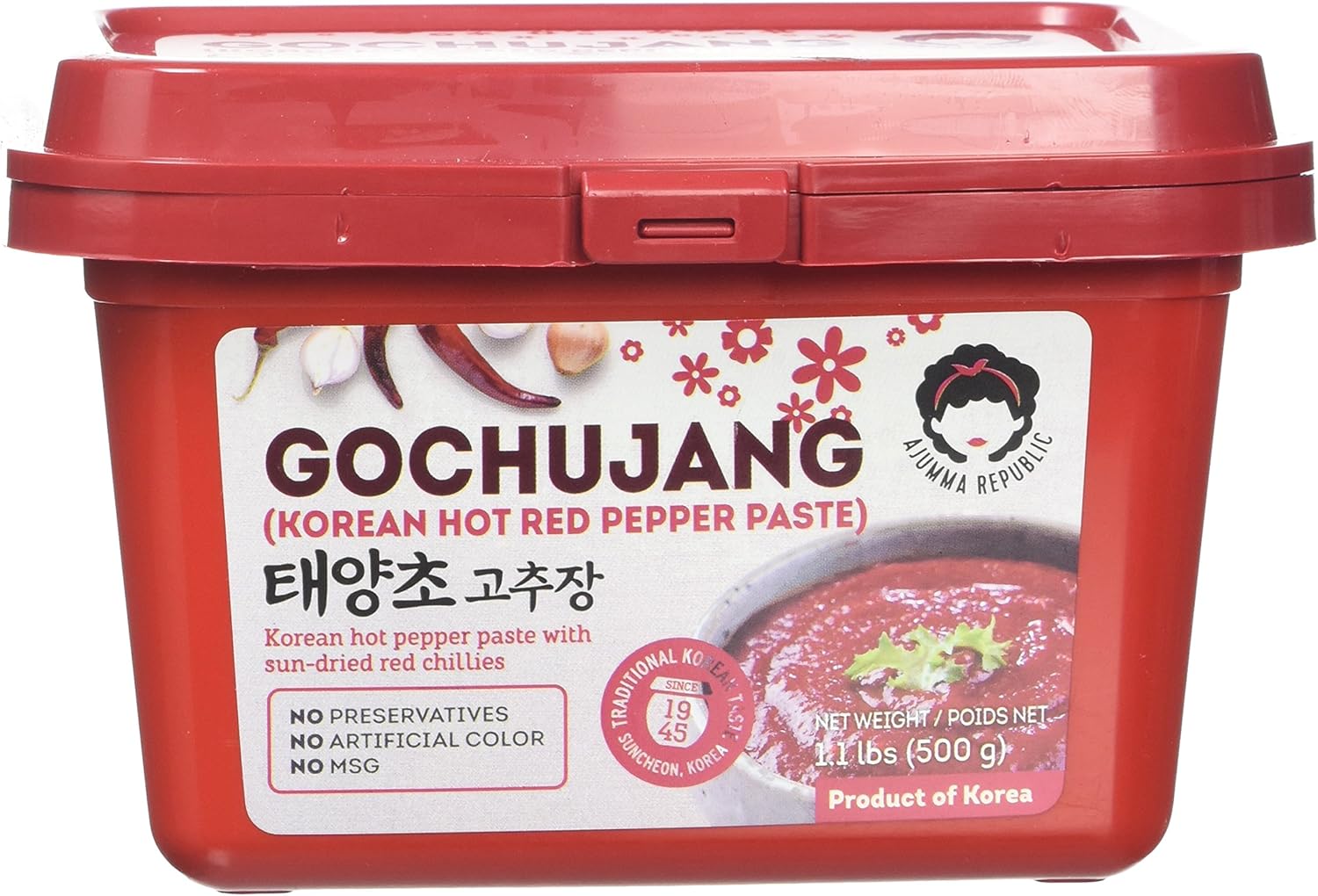 Ajumma Republic Koreanische scharfe rote Pfefferpaste Gochujang, 500 g