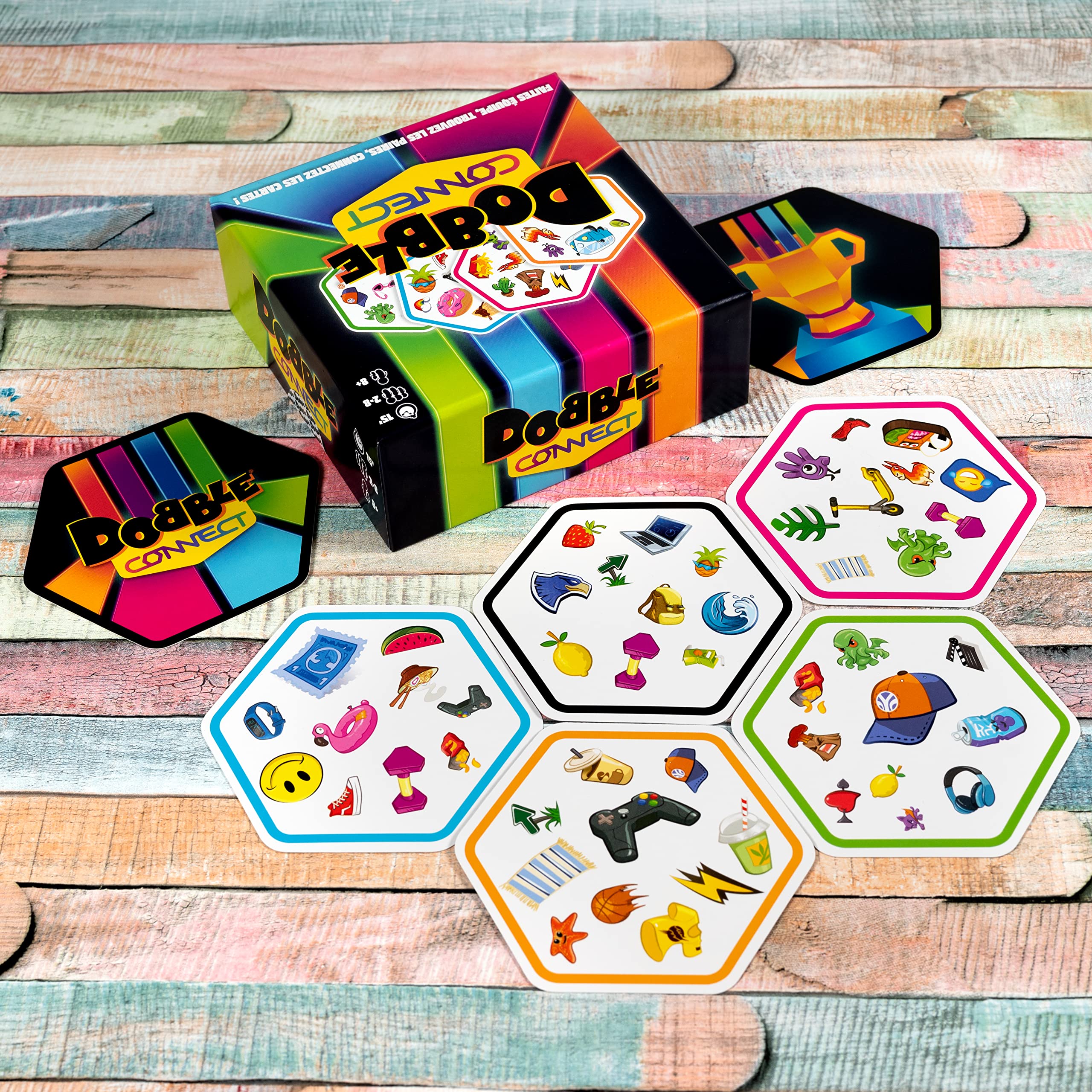 Asmodee Dobble Connect Kartenspiel für 2–8 Spieler, ab 8 Jahren, 20 Minuten Spielzeit 5
