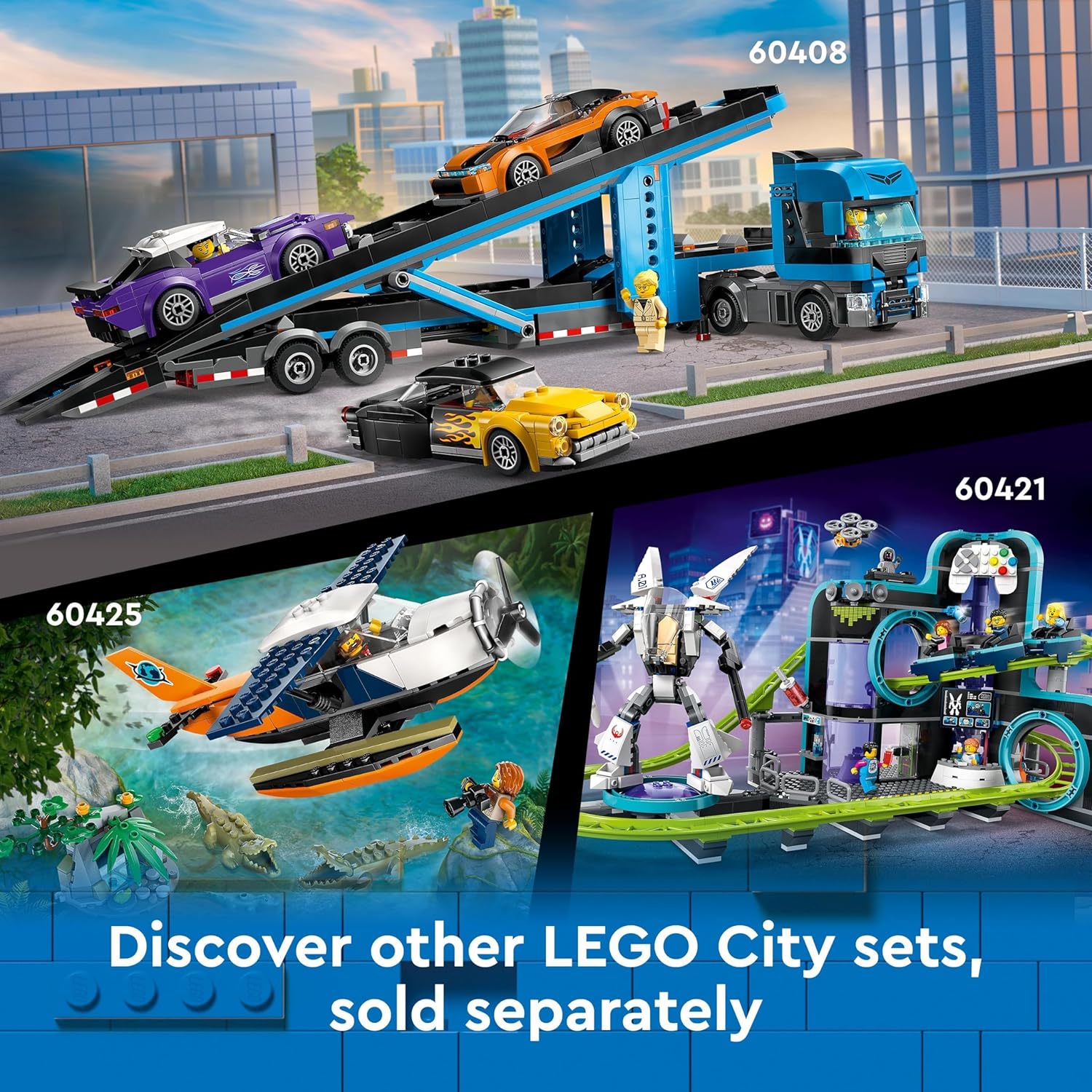 LEGO City Red Double-Decker Sightseeing Bus - Building Set for Ages 7+ 9