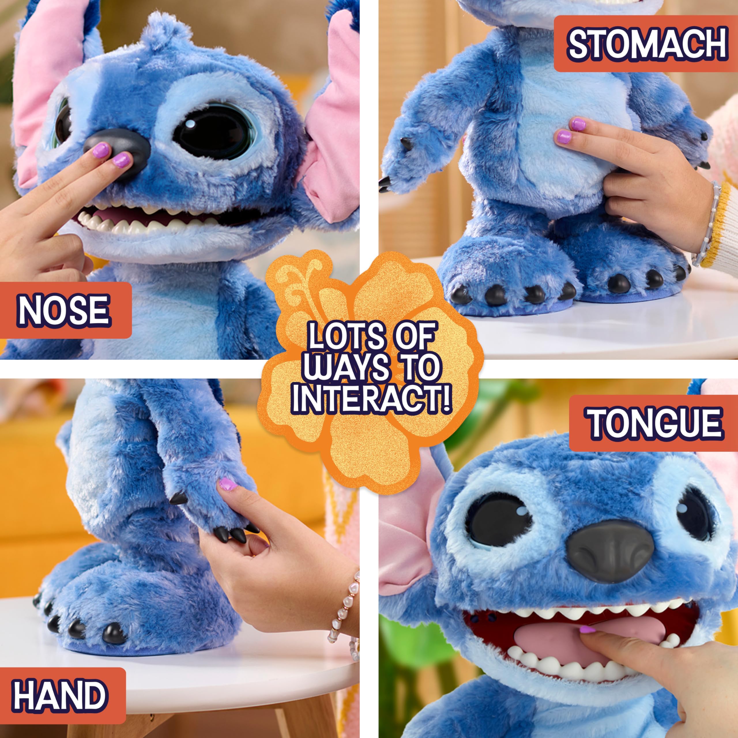 Disney Stitch Ultimate Interactive 17" Plush Toy - 100+ Sounds & Movements 8