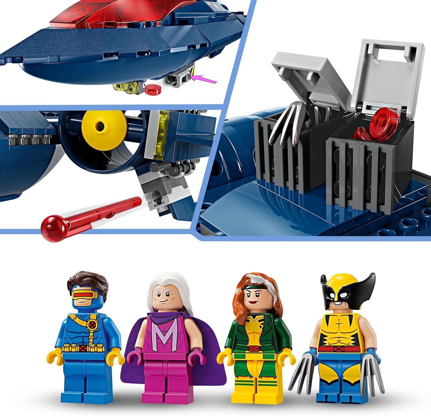 LEGO Marvel X-Men X-Jet Buildable Toy Plane - 359-Piece Set with 4 Minifigures for Kids 8+ 6