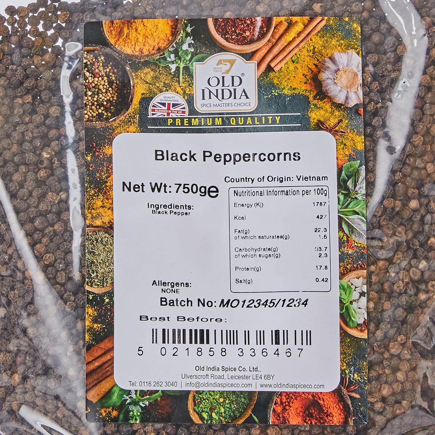 Old India Black Peppercorns 750 g 5