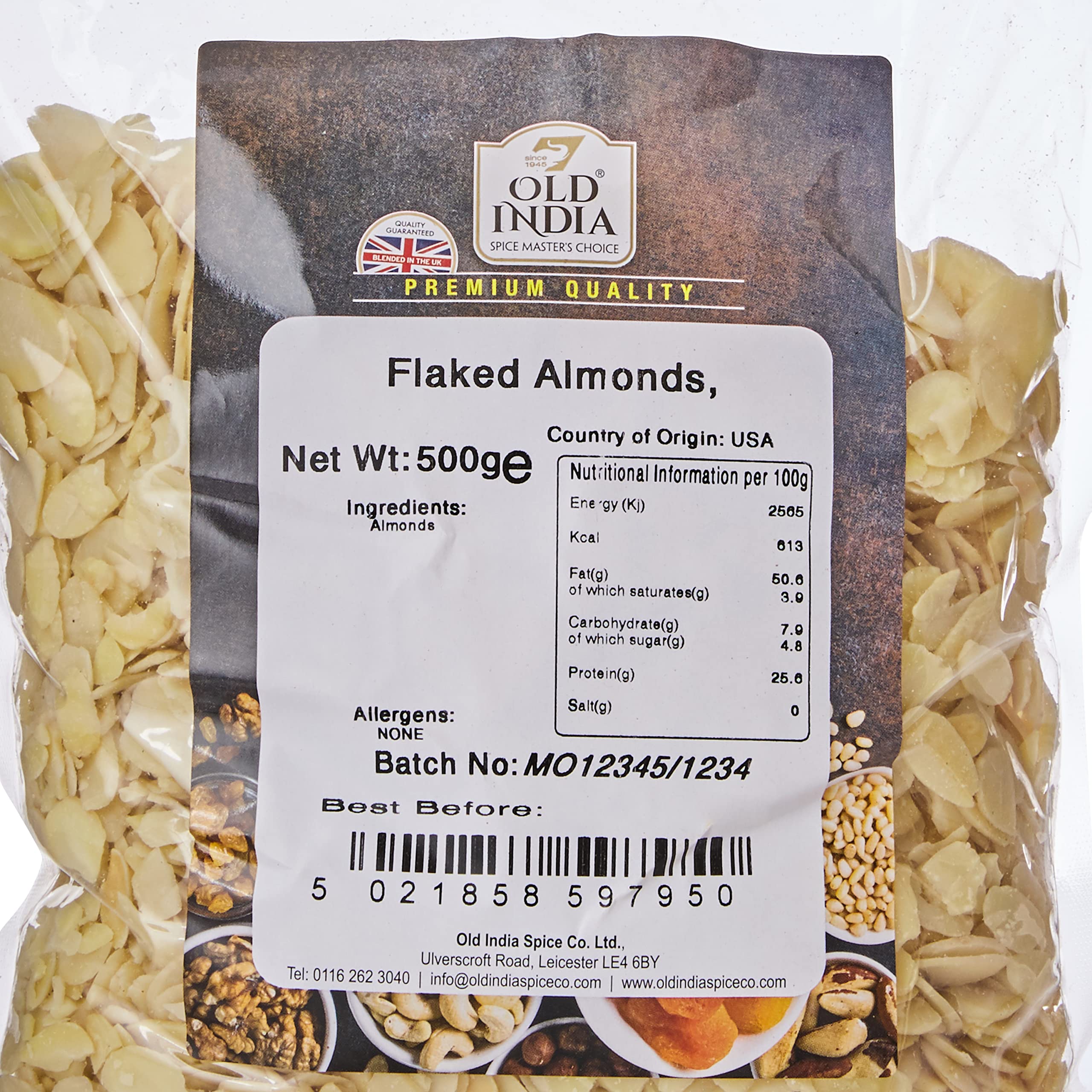 Old India Flaked Almonds 500g 5