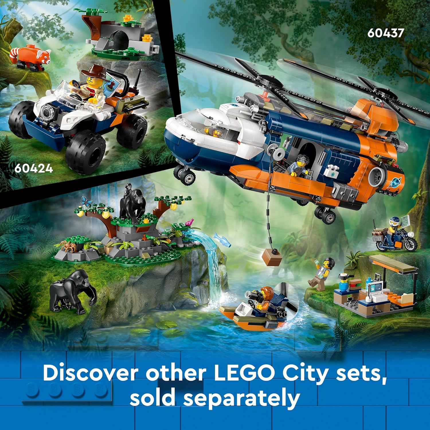 LEGO City Jungle Explorer Off-Road Truck Building Set - 314-Piece Playset for Ages 6+ 9