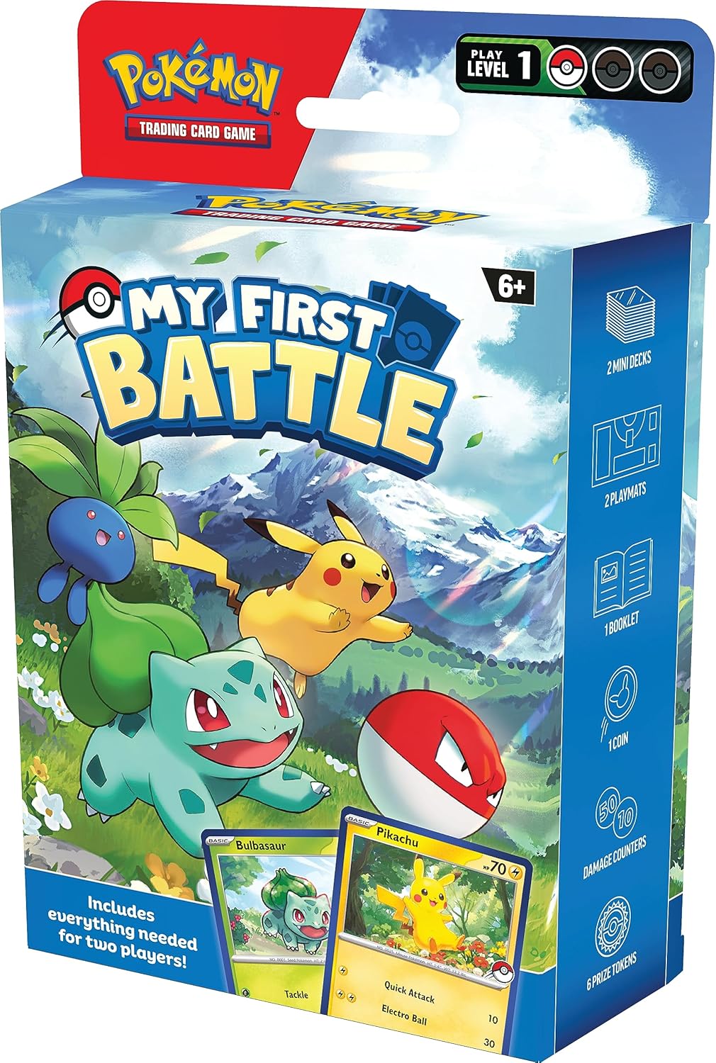 Pokémon TCG: My First Battle—Pikachu and Bulbasaur (2 ready-to-play mini decks & 6
