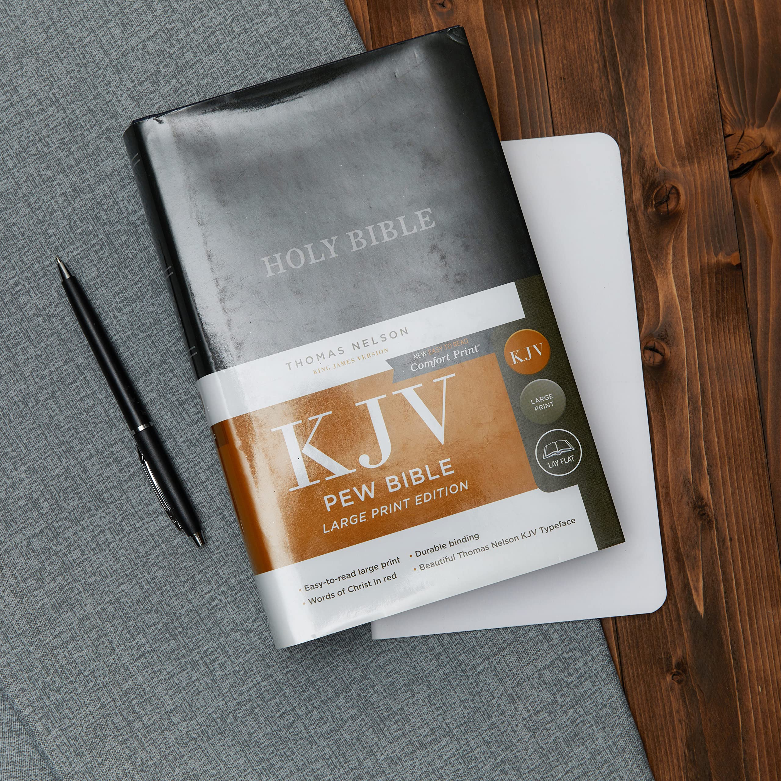 HarperCollins KJV Pew Bible - Large Print | Hardcover | Red Letter Edition