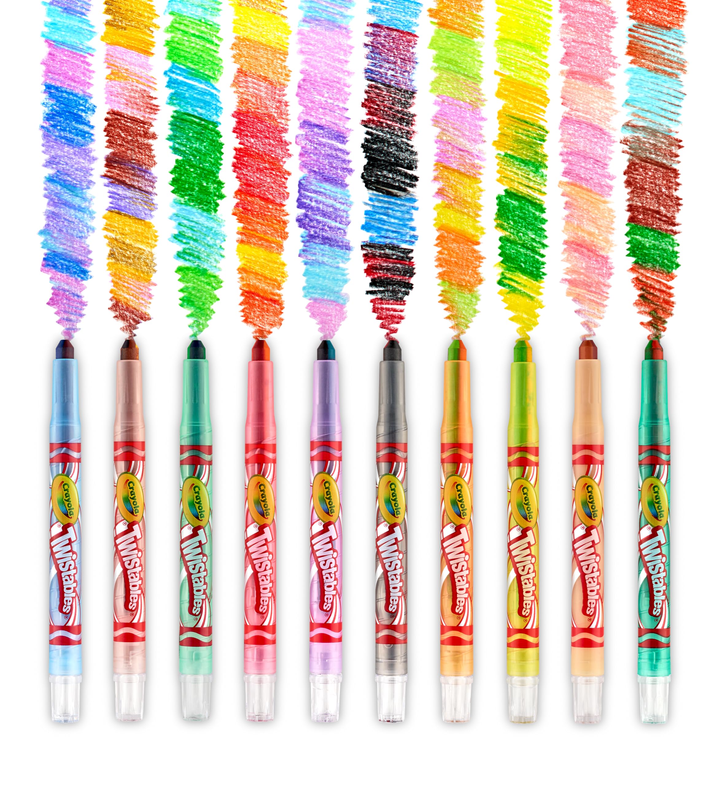 Crayola Swirl Mini Twistable Crayons - Assorted Colors (Pack of 10) | 4 Colors per Crayon | Twist-Up Design 4