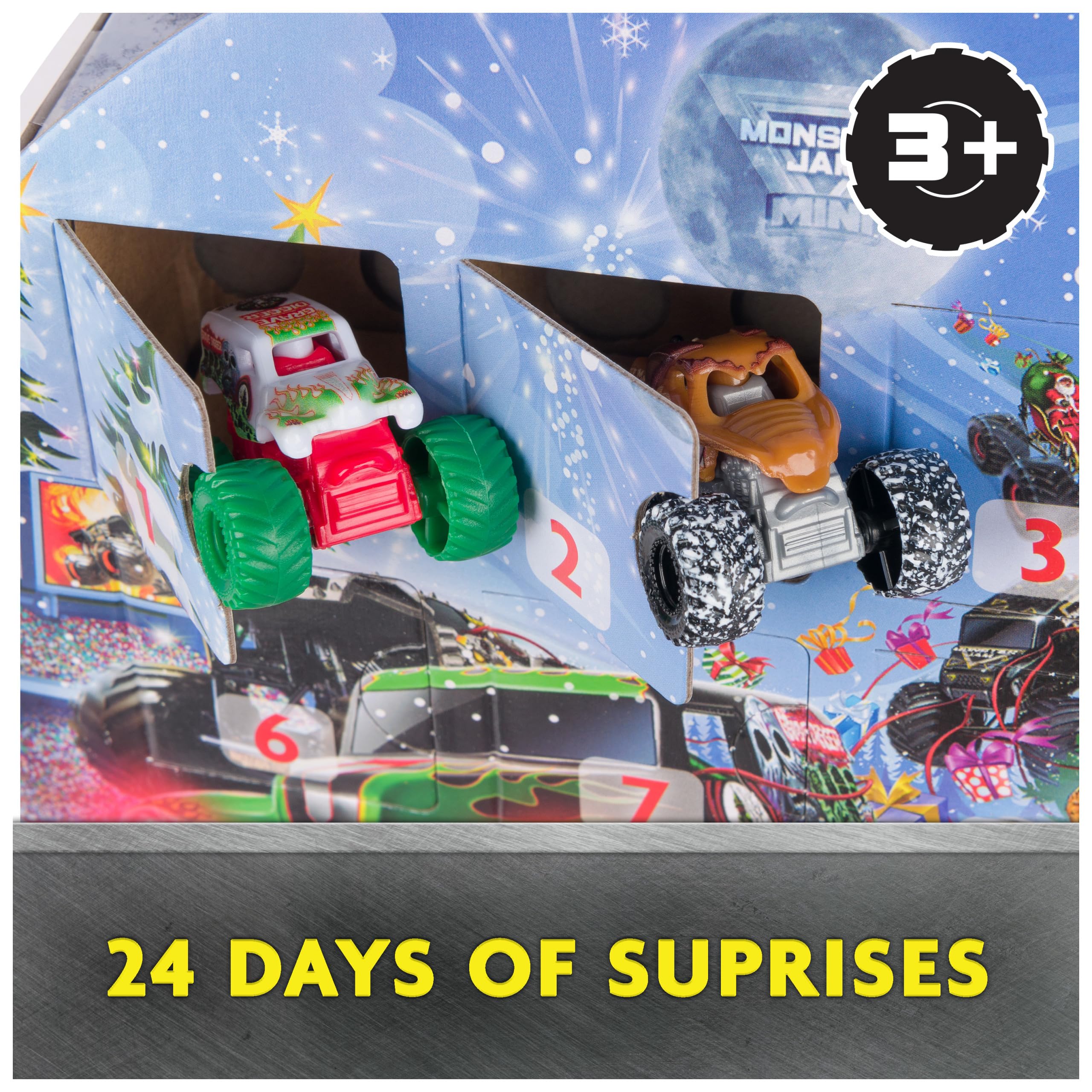 Monster Jam Mini Christmas Advent Calendar - 24 Days of Monster Trucks & Accessories 8