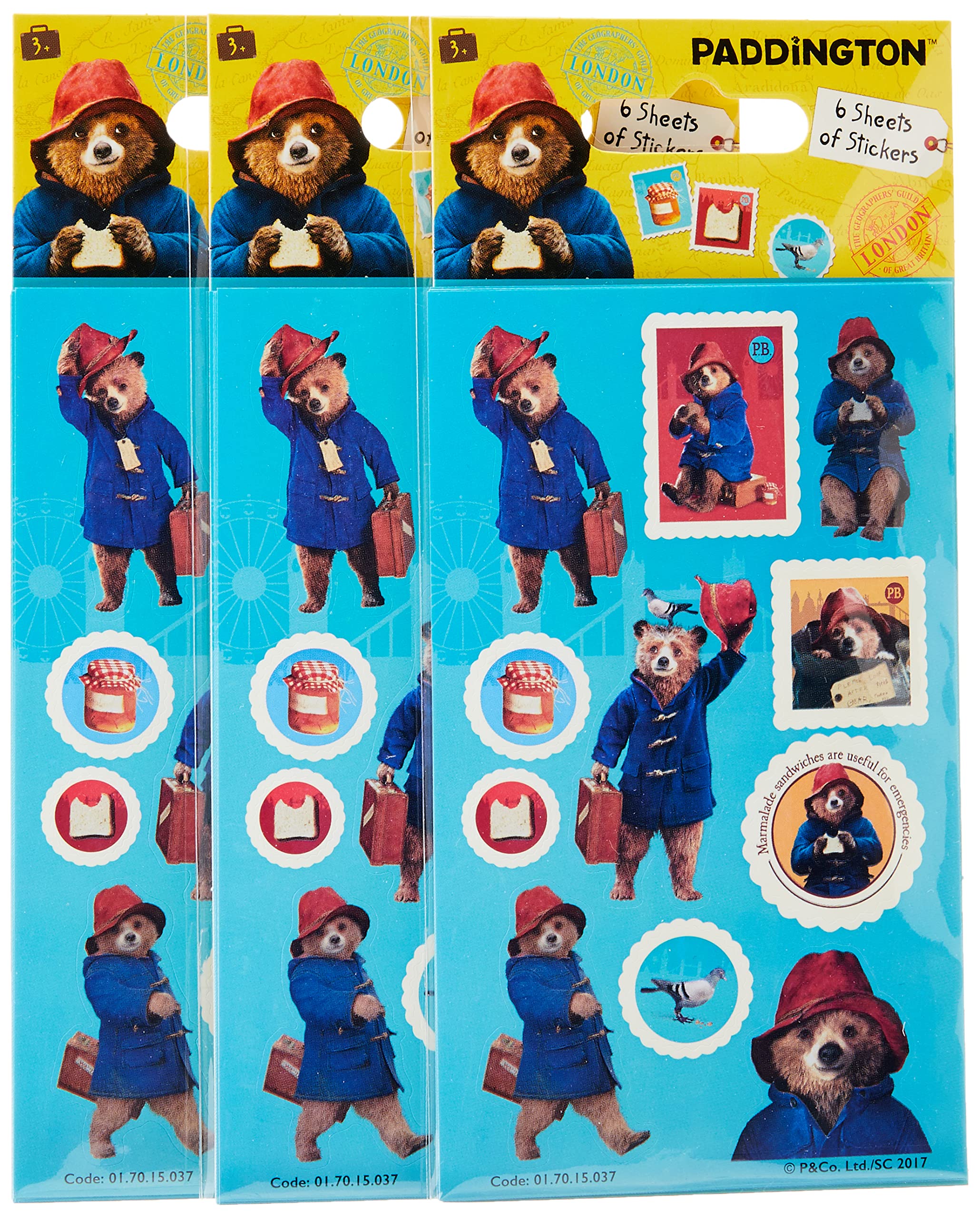 Paper Projects Paddington Movie Party Bag Stickers Bundle (18 Sheets)