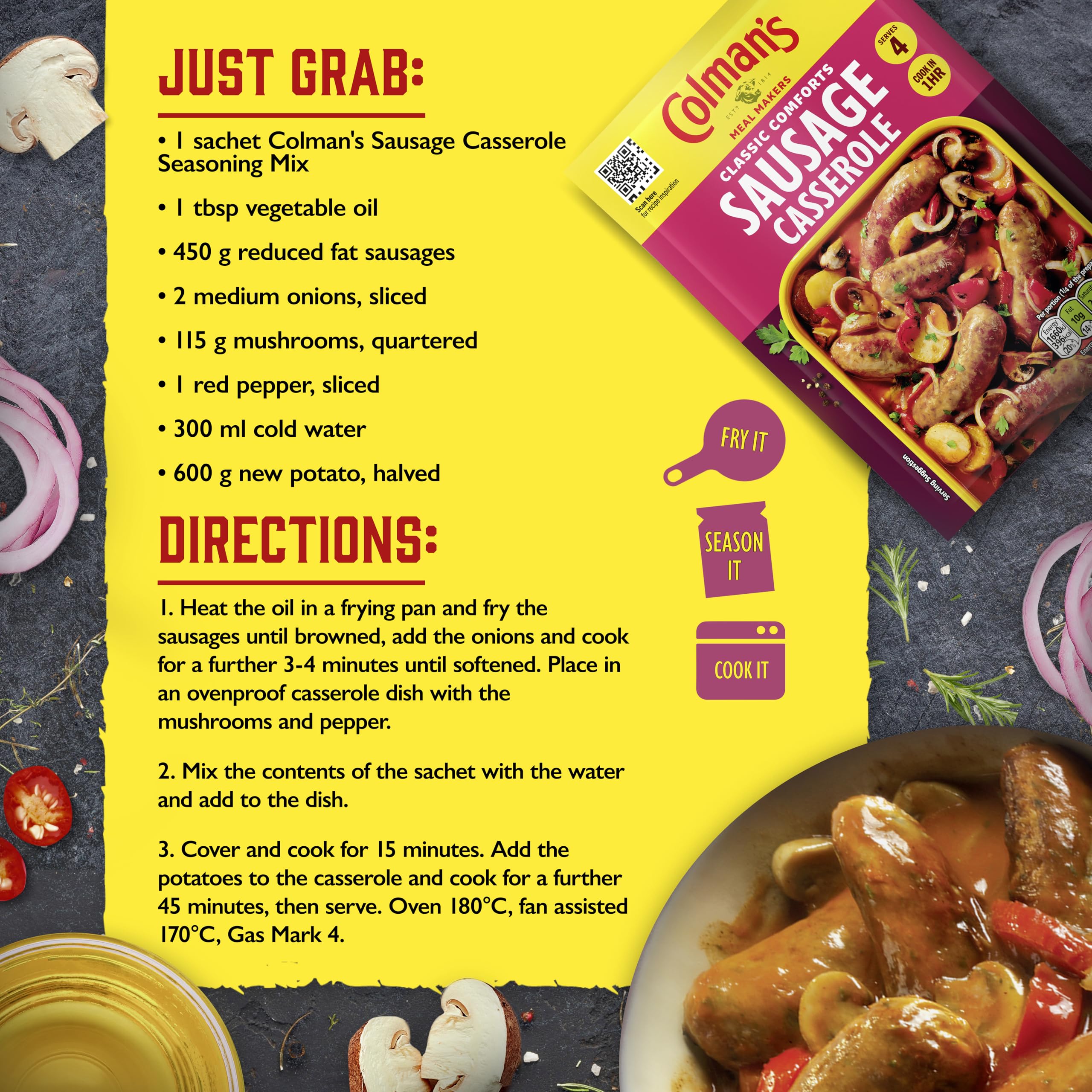 Colman's Sausage Casserole Recipe Mix 39 g 6