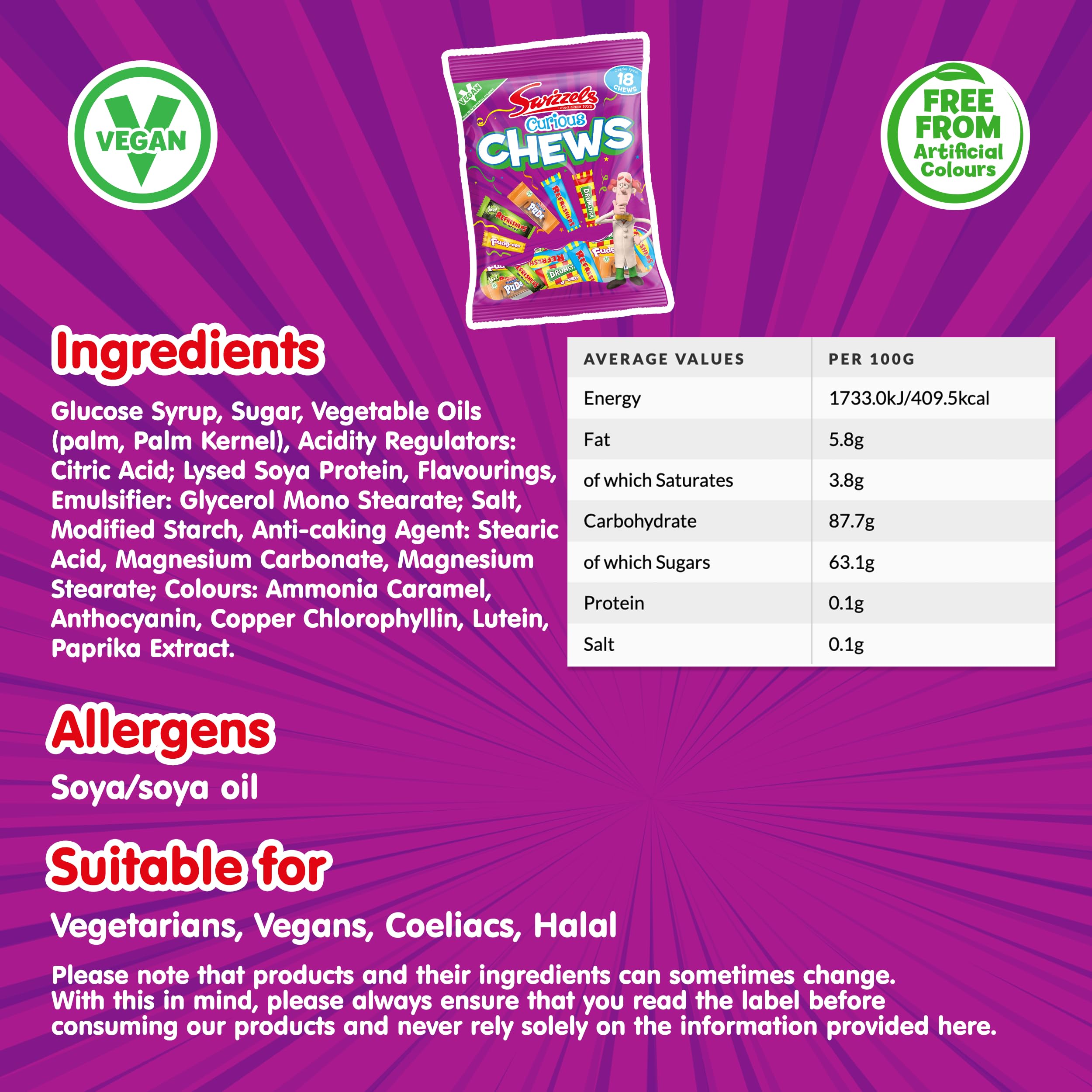 Swizzels Curious Chews 171 g, Weiß 7